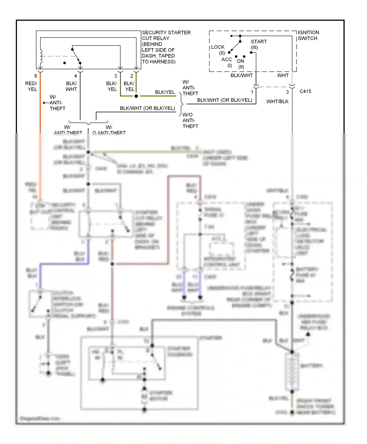 Wiring diagram red for Honda Civic GA (1998-2002) (39 of 40)