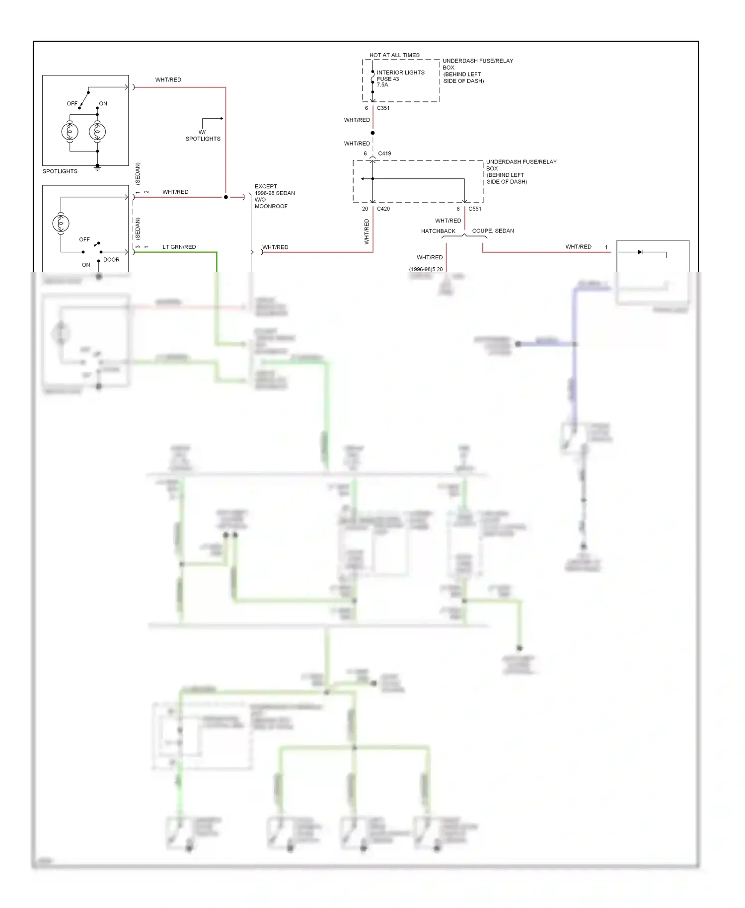 Wiring diagram red for Honda Civic GA (1998-2002) (21 of 40)