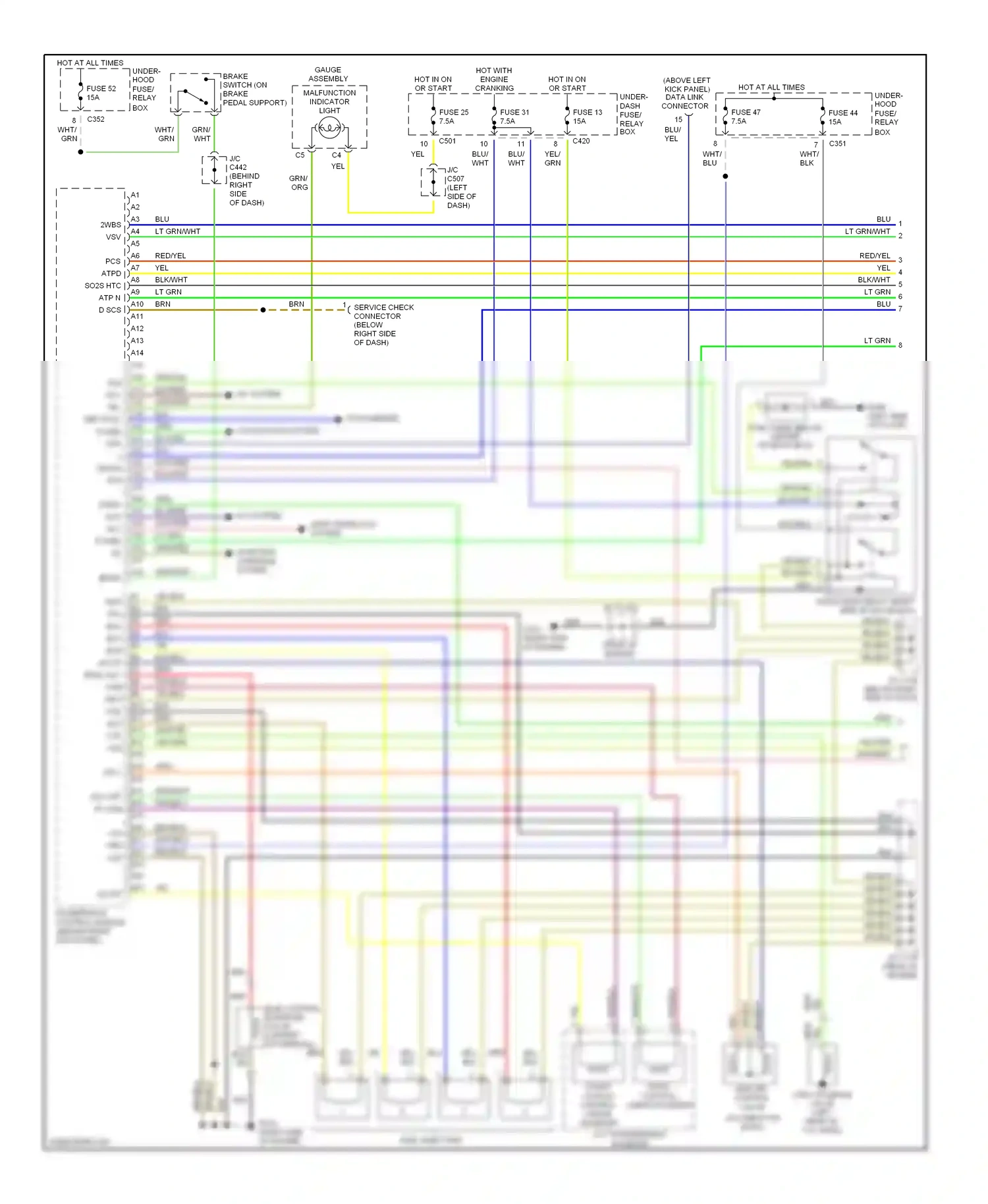 Wiring diagram red for Honda Civic GA (1998-2002) (15 of 40)