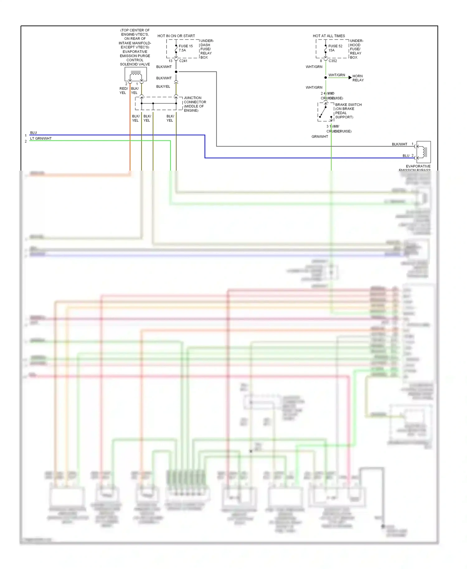 Wiring diagram red/blu for Honda Civic GA (1998-2002) (10 of 16)