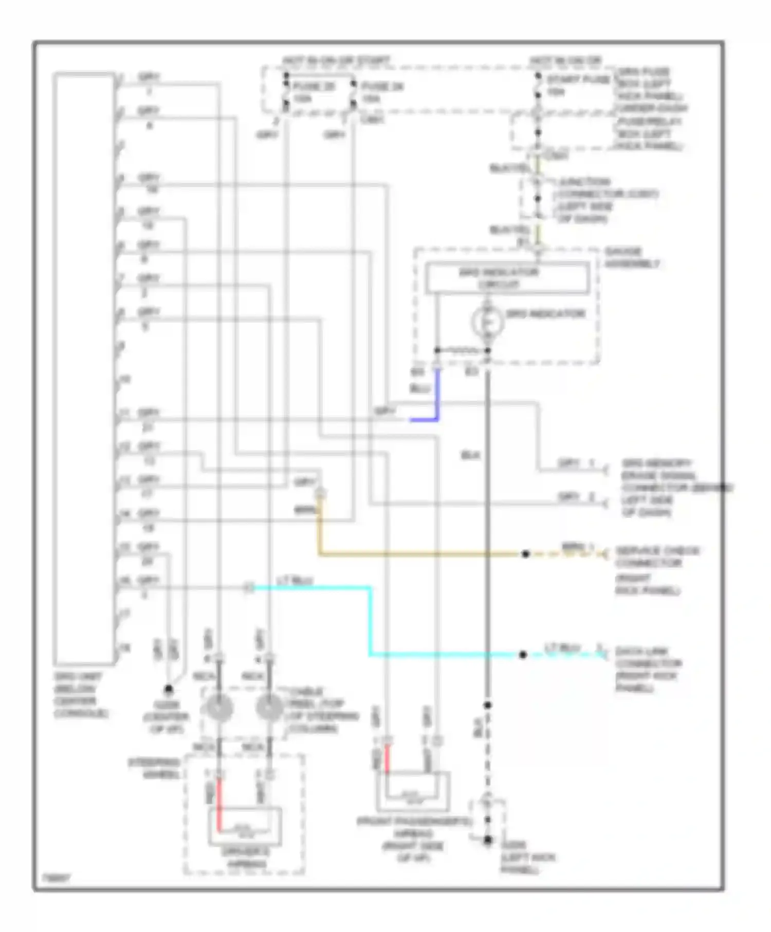 Civic Honda II (1979-1997): Supplemental restraint circuit