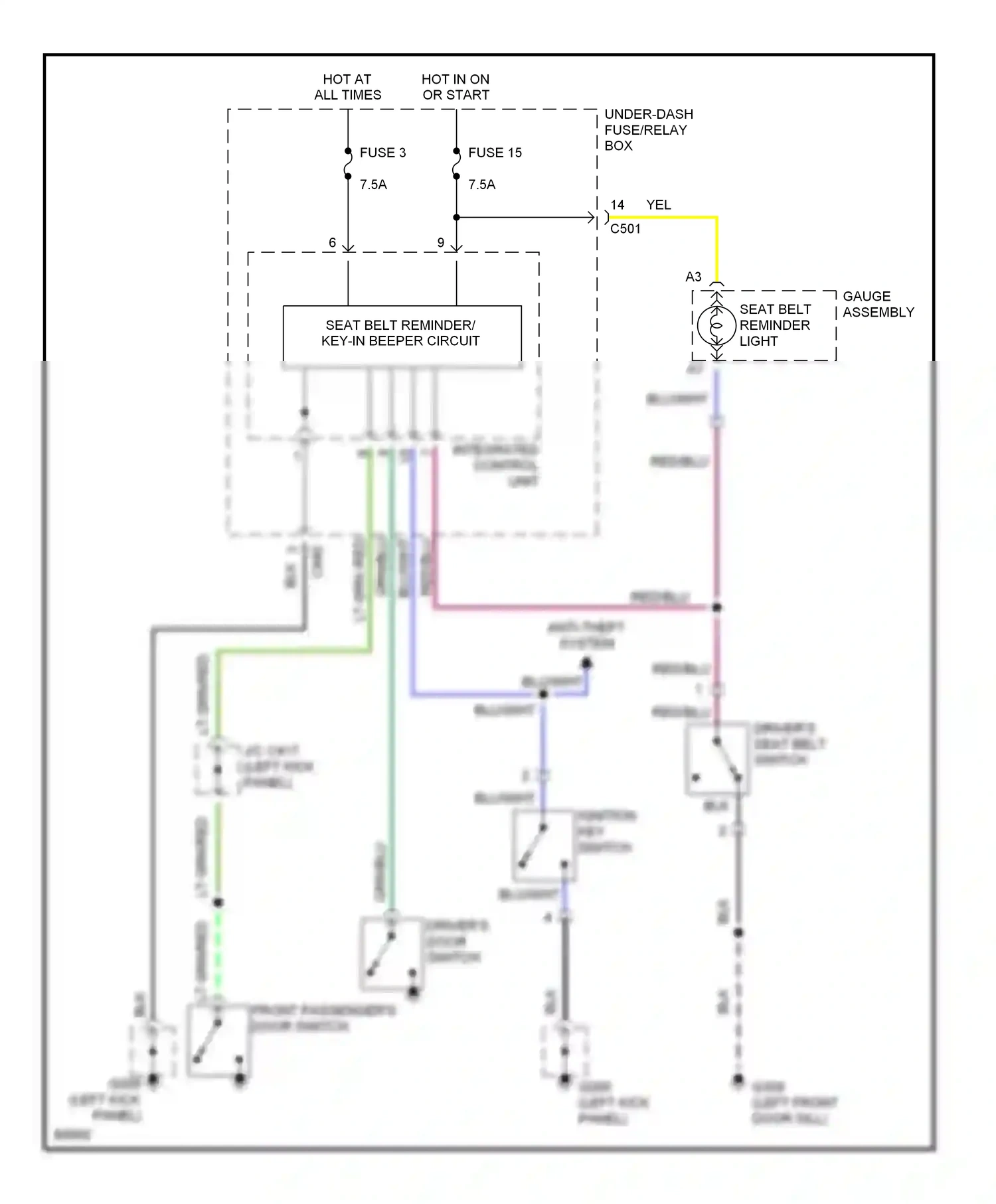 Wiring diagram integrated control unit for Honda Civic II (1979-1997) (10 of 12)