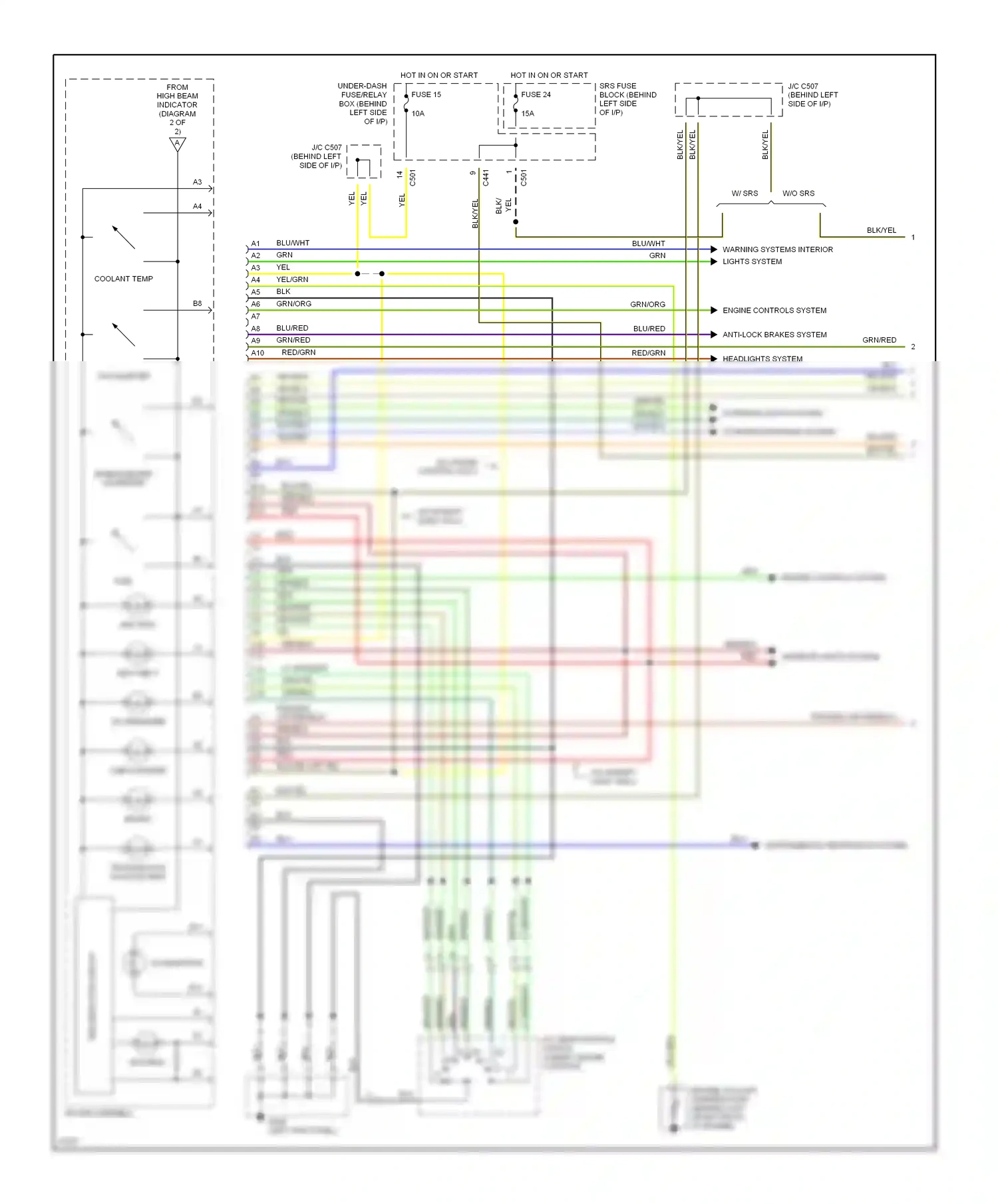 Wiring diagram warning systems interior lights system for Honda Civic II (1979-1997) (1 of 1)