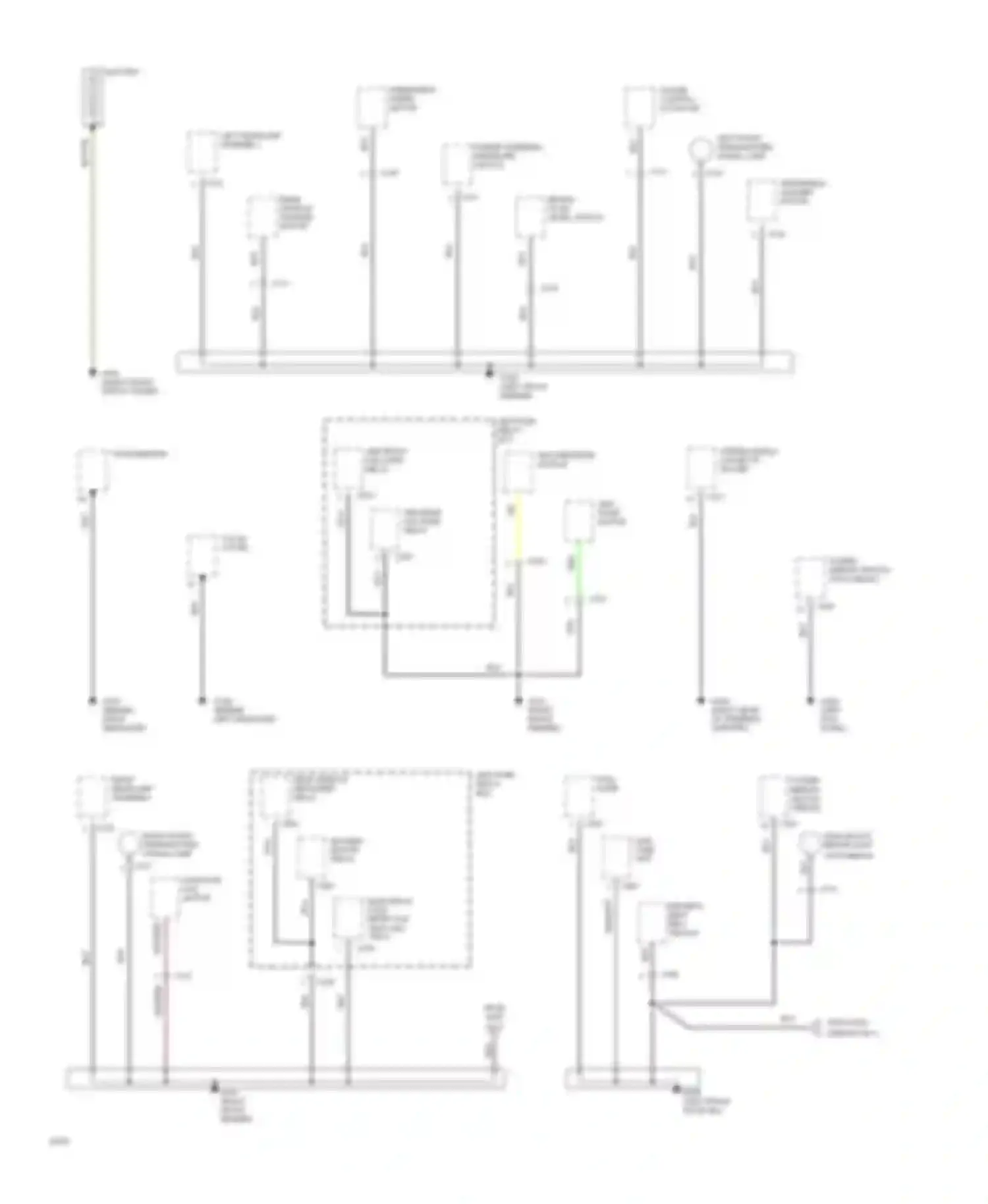 Civic Honda IV (1987-1996): Ground distribution circuit (1 of 4)