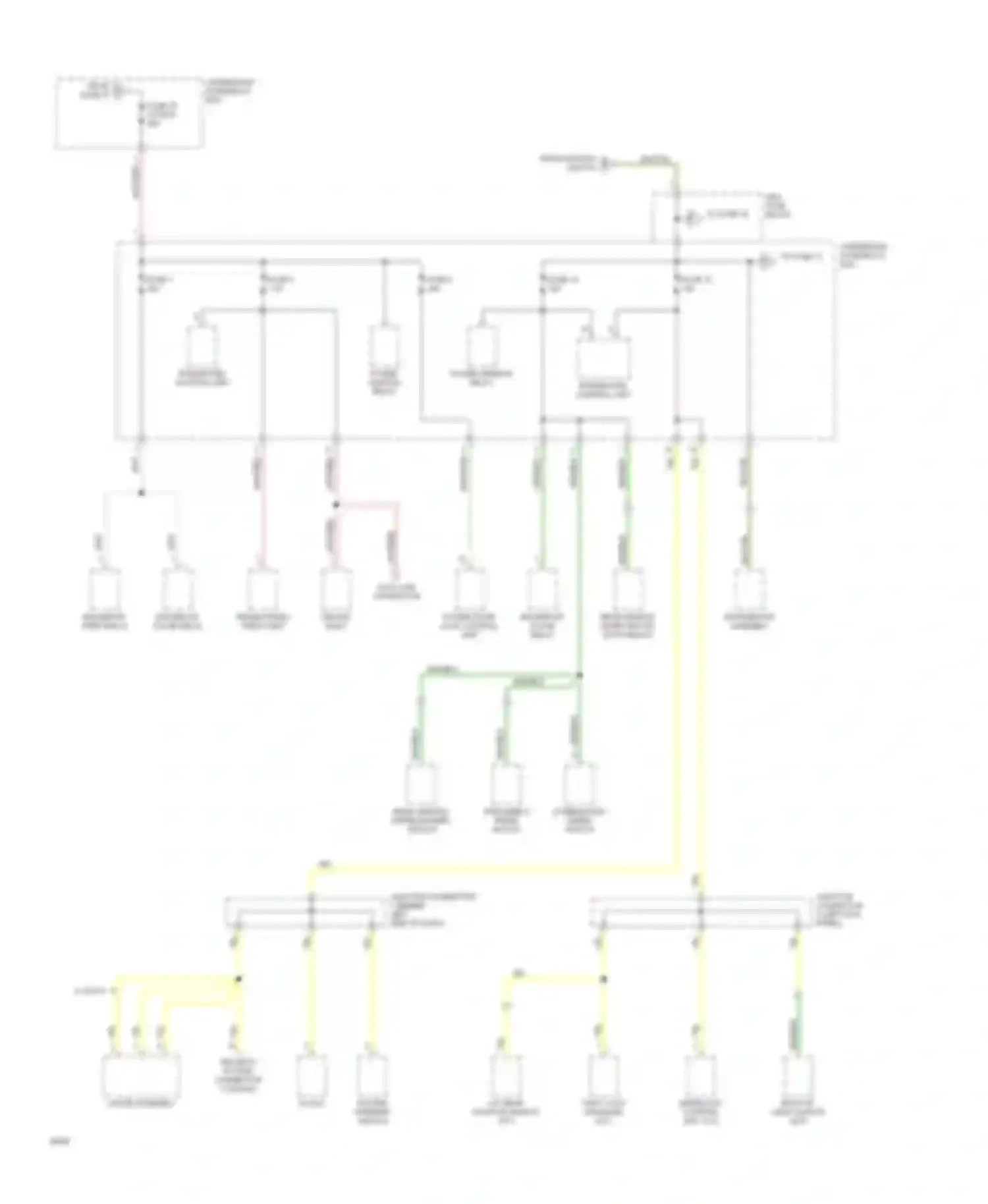 Civic Honda IV (1987-1996): Power distribution circuit (3 of 4)