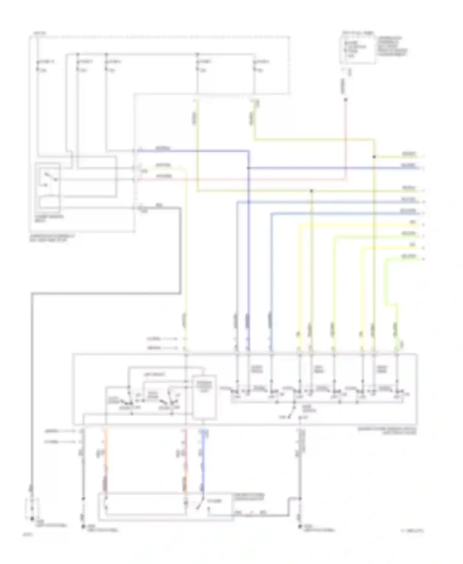 Civic Honda IV (1987-1996): Power window circuit (1 of 2)