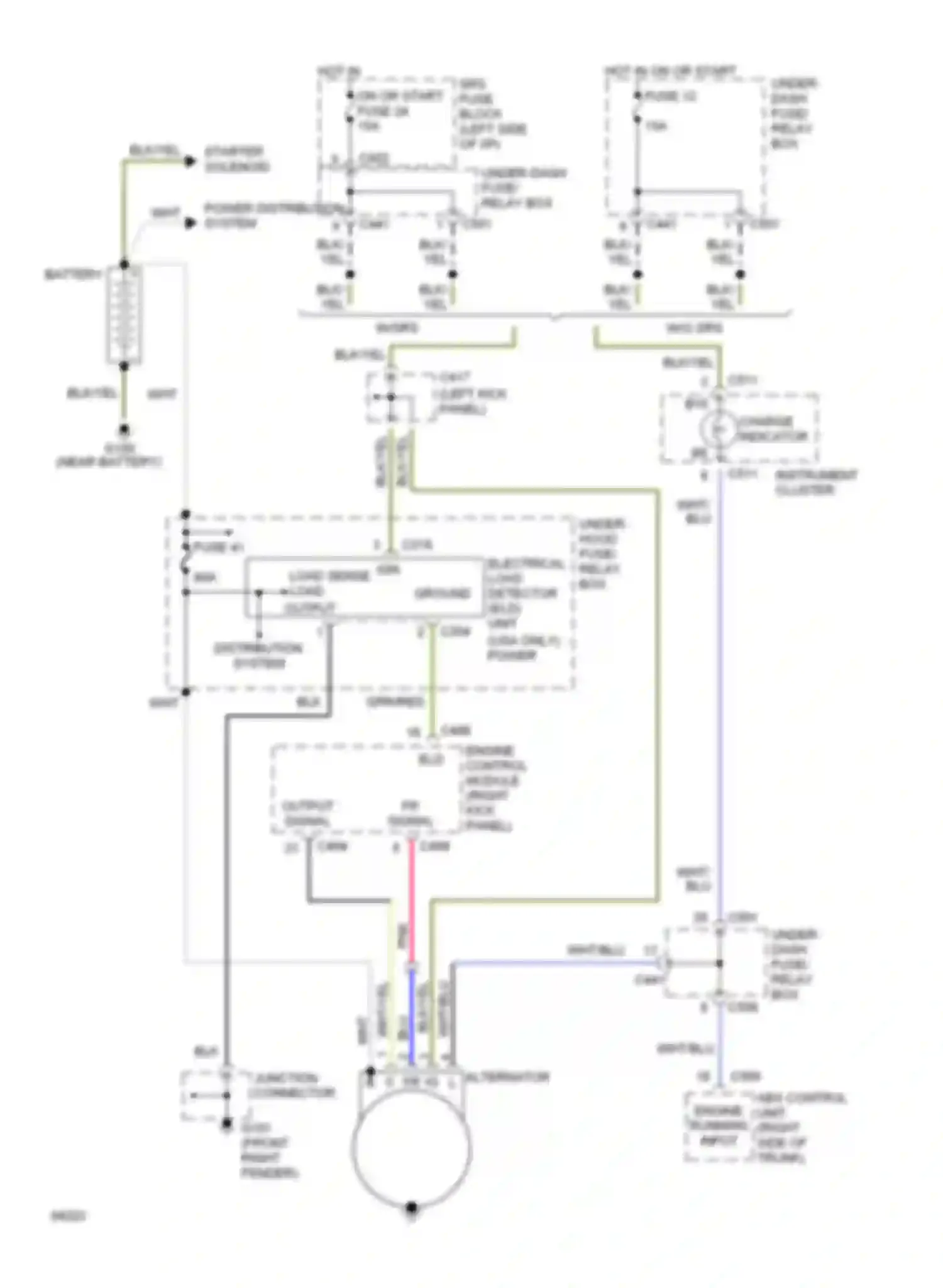 Civic Honda IV (1987-1996): Charging circuit