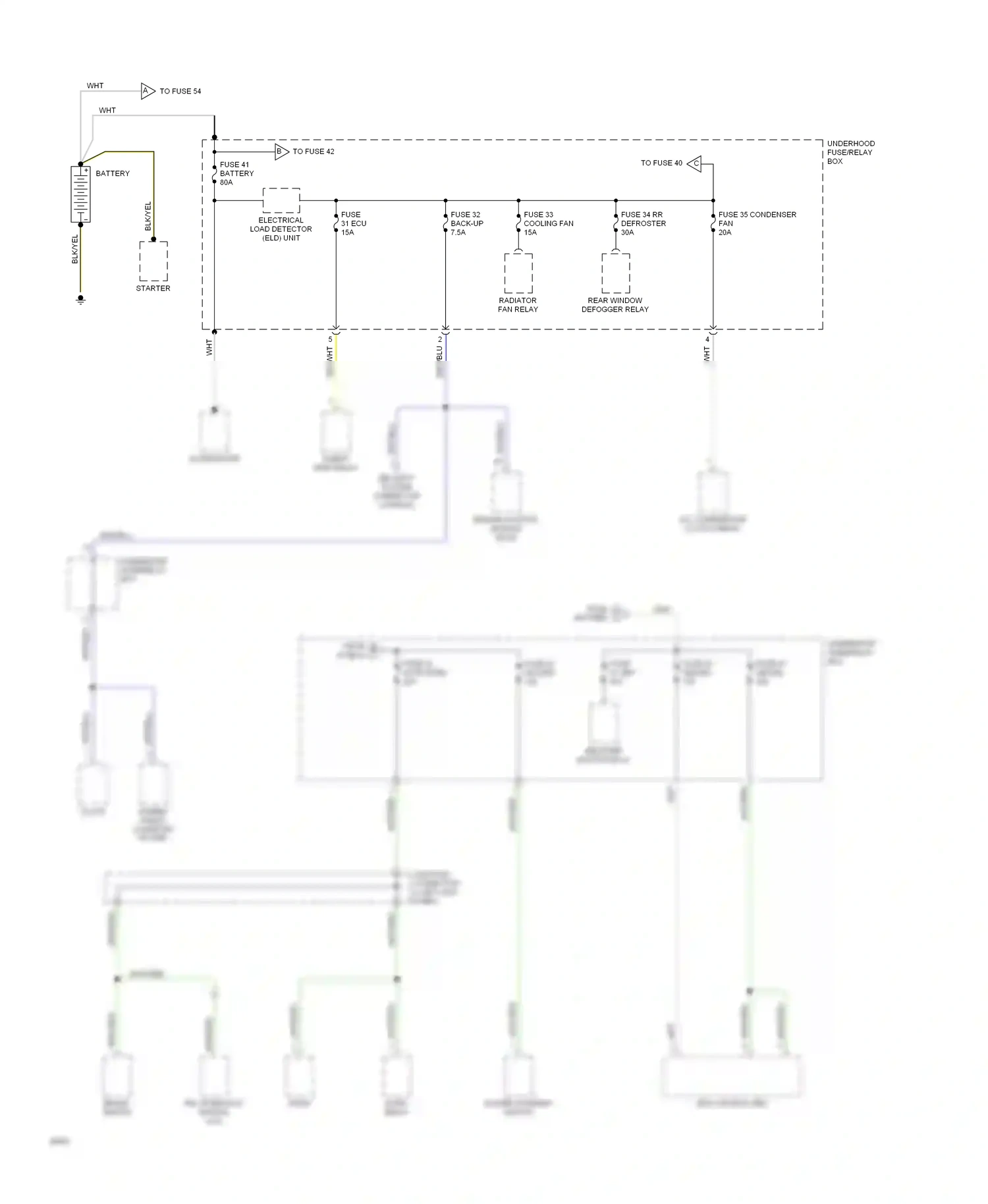 Wiring diagram abs control unit for Honda Civic IV (1987-1996) (2 of 4)