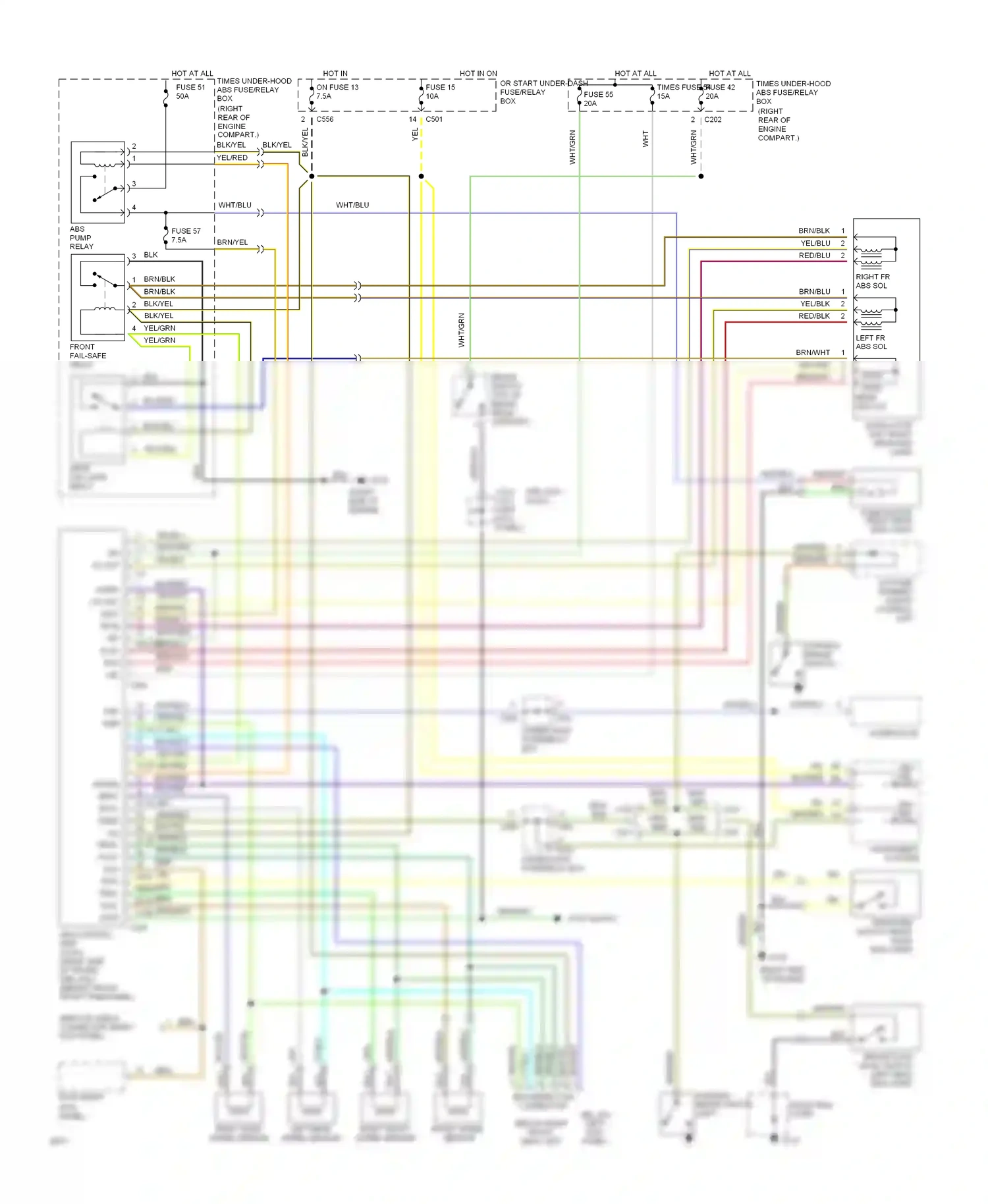Wiring diagram abs ind. for Honda Civic IV (1987-1996) (1 of 1)