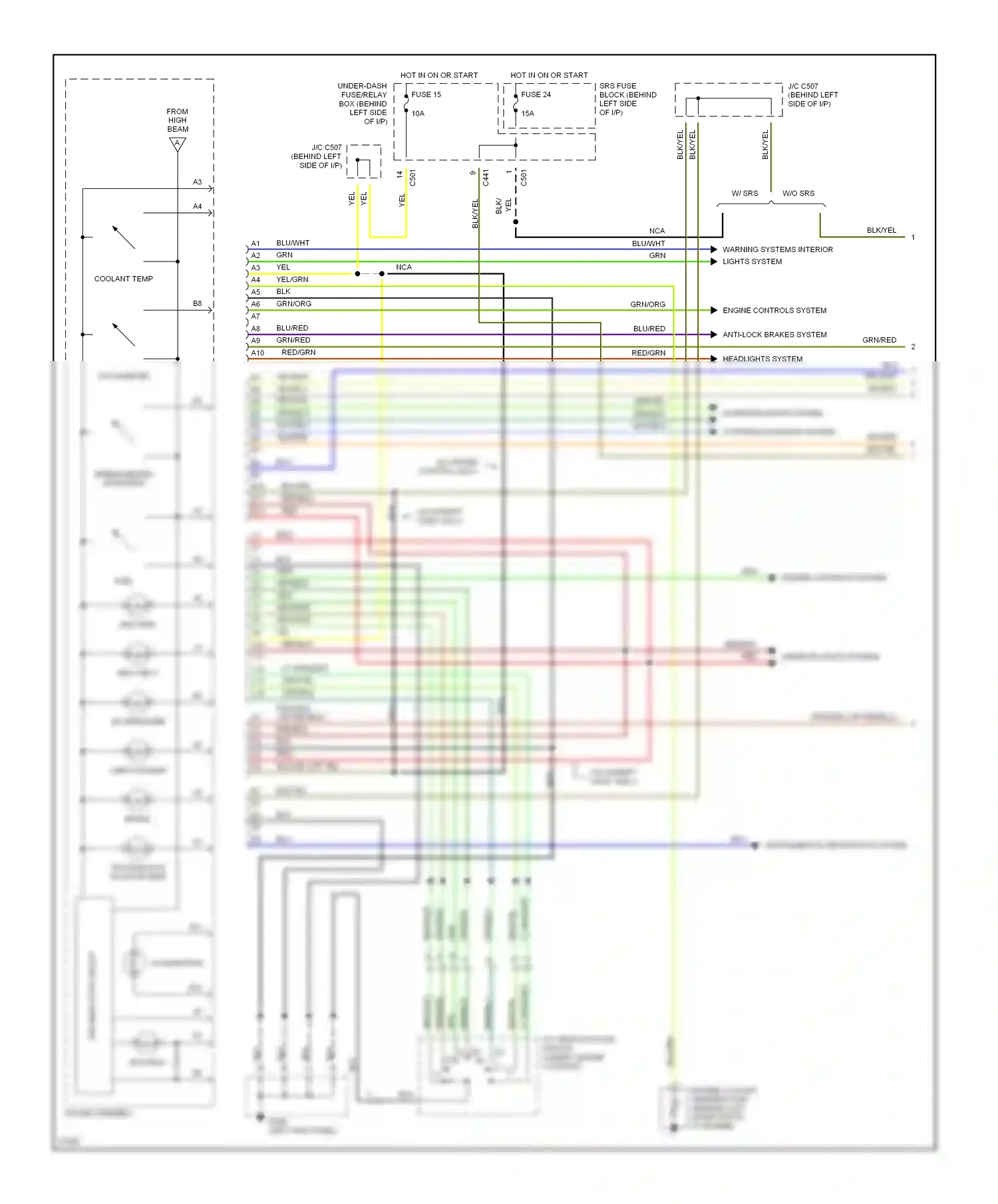 Wiring diagram blu for Honda Civic IV (1987-1996) (13 of 35)