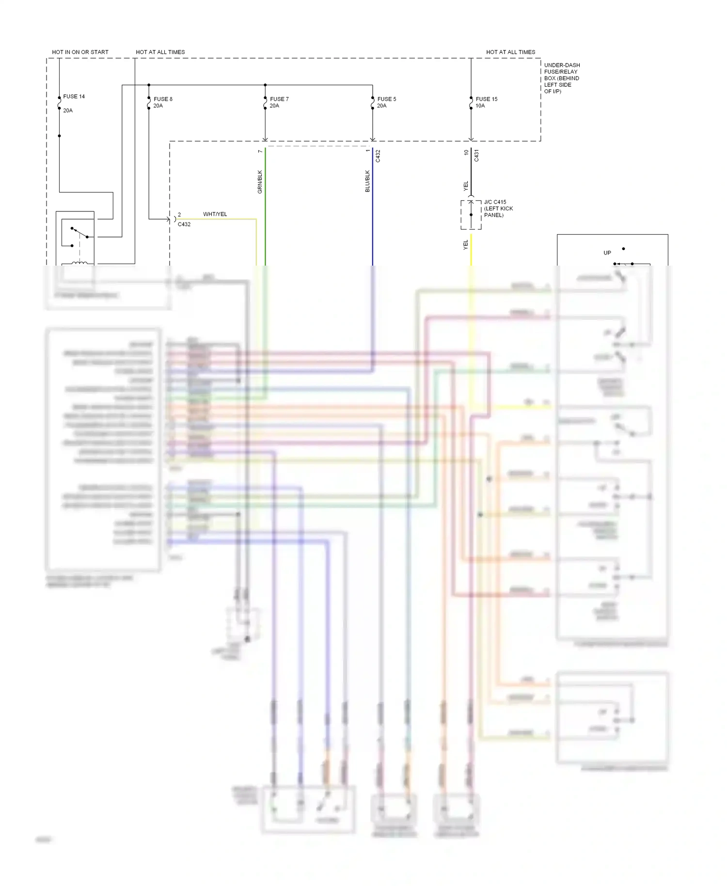 Wiring diagram blu/grn for Honda Civic IV (1987-1996) (22 of 23)