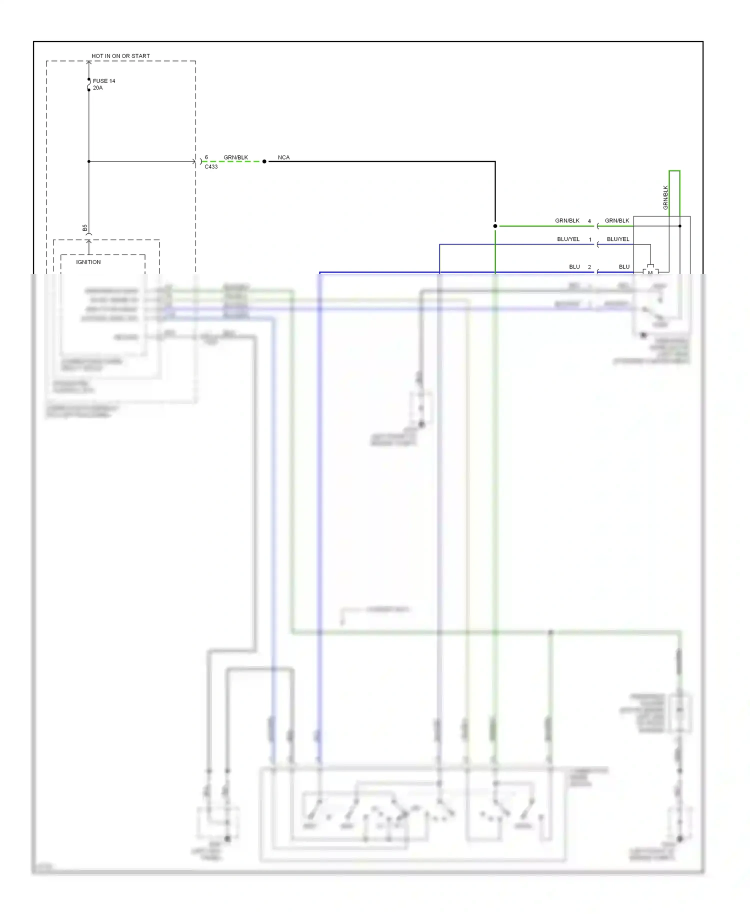 Wiring diagram blu/grn for Honda Civic IV (1987-1996) (23 of 23)