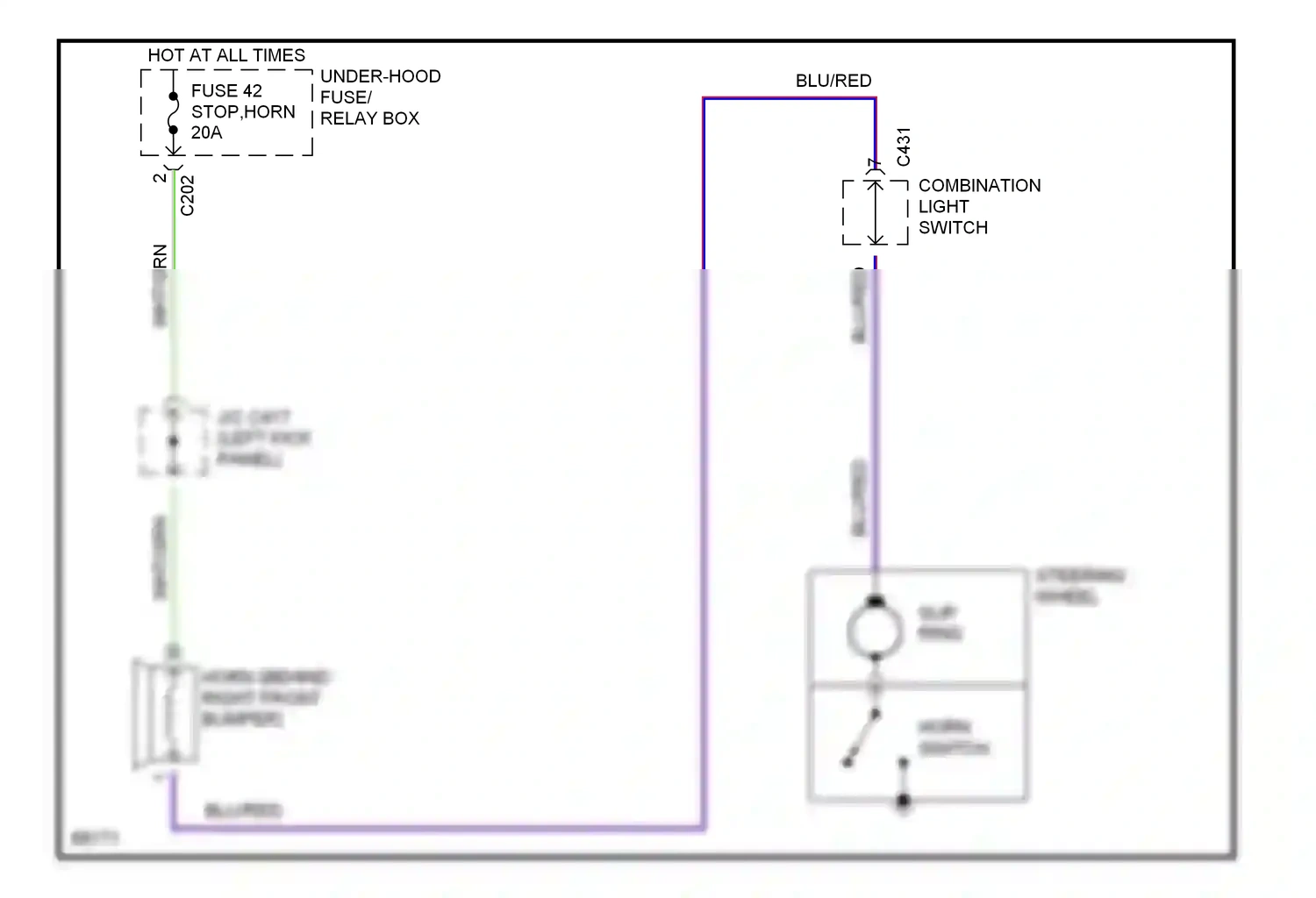 Wiring diagram combination light switch for Honda Civic IV (1987-1996) (5 of 7)