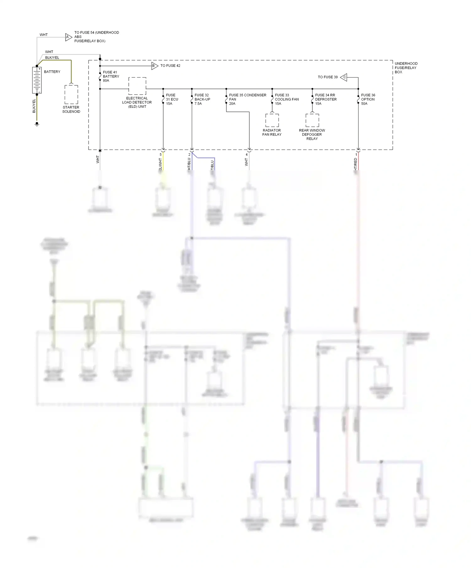 Honda Civic IV (1987-1996) engine control module (ecm) wiring diagram  (1 of 2)