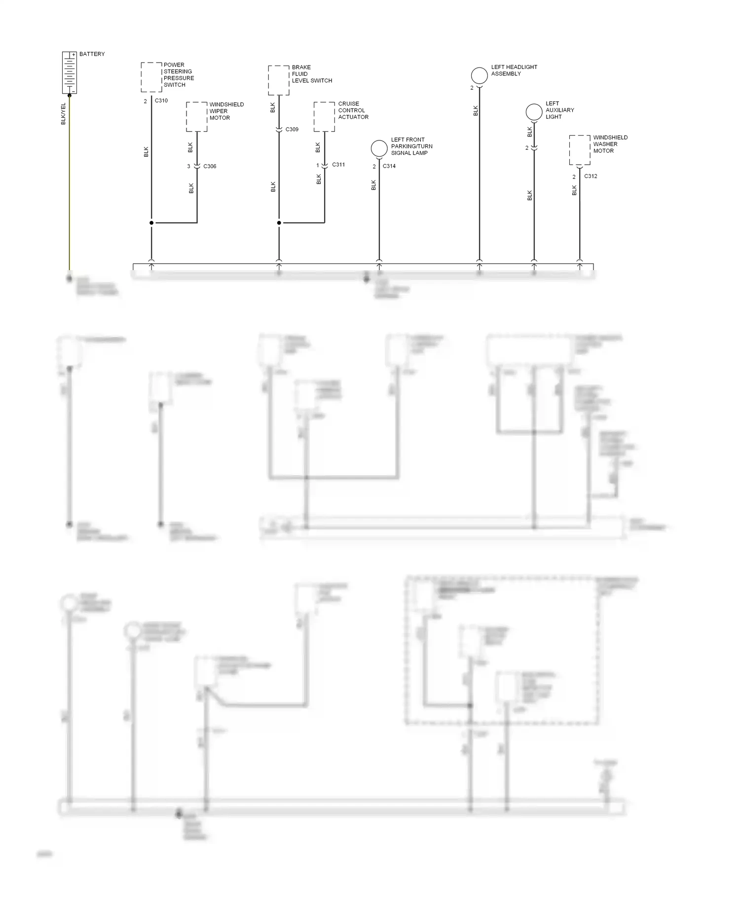 Wiring diagram interlock control unit for Honda Civic IV (1987-1996) (1 of 2)
