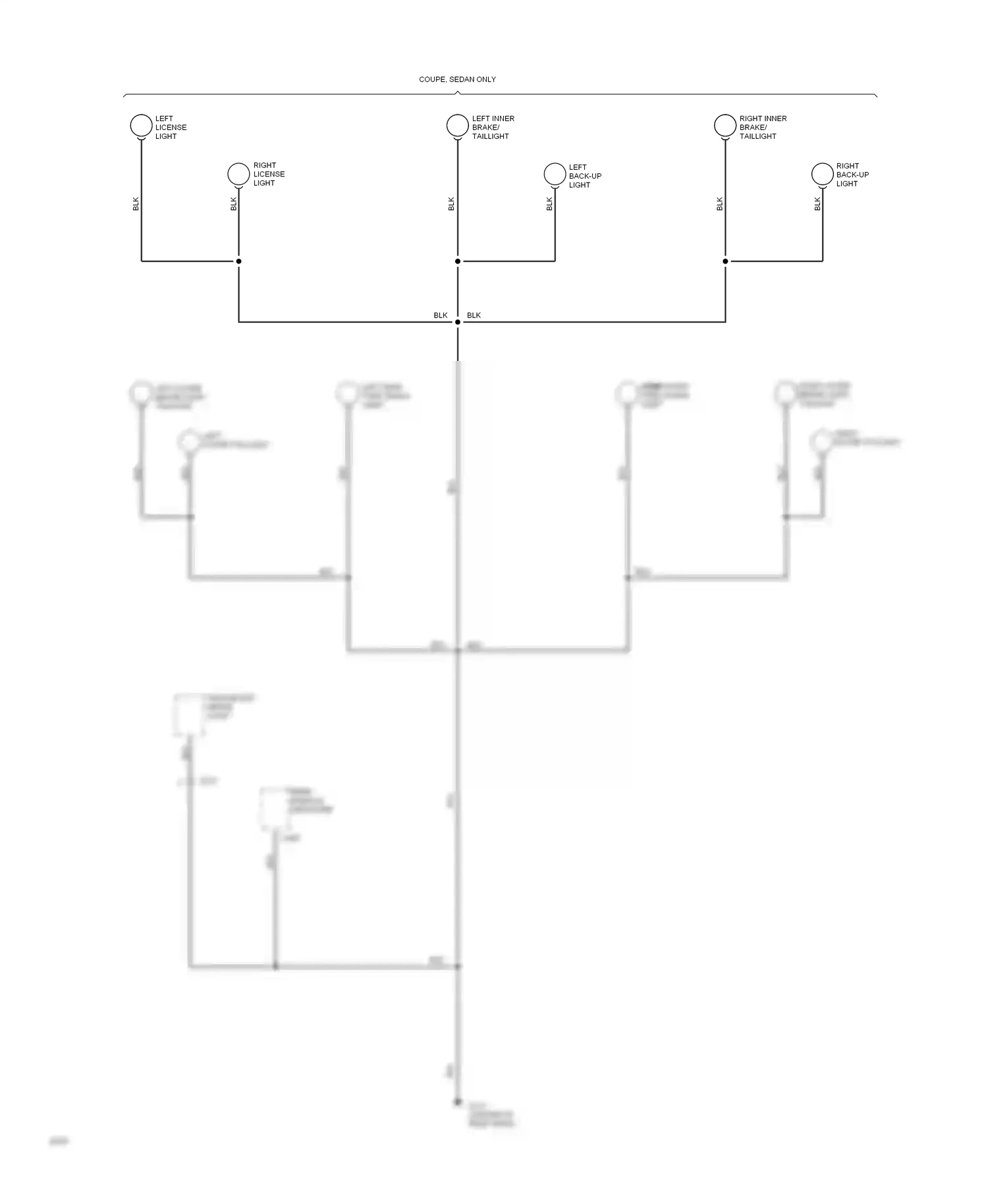 Wiring diagram left back-up light for Honda Civic IV (1987-1996) (2 of 2)