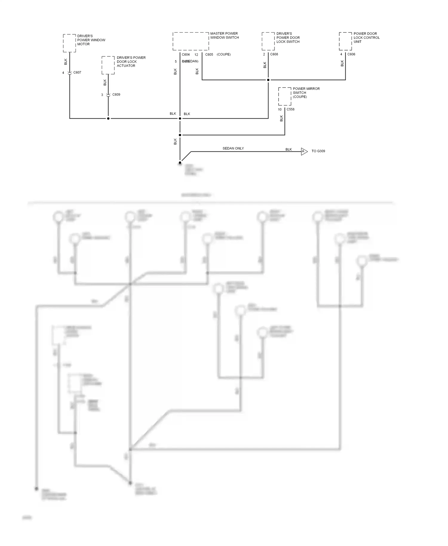 Wiring diagram left license light for Honda Civic IV (1987-1996) (5 of 6)