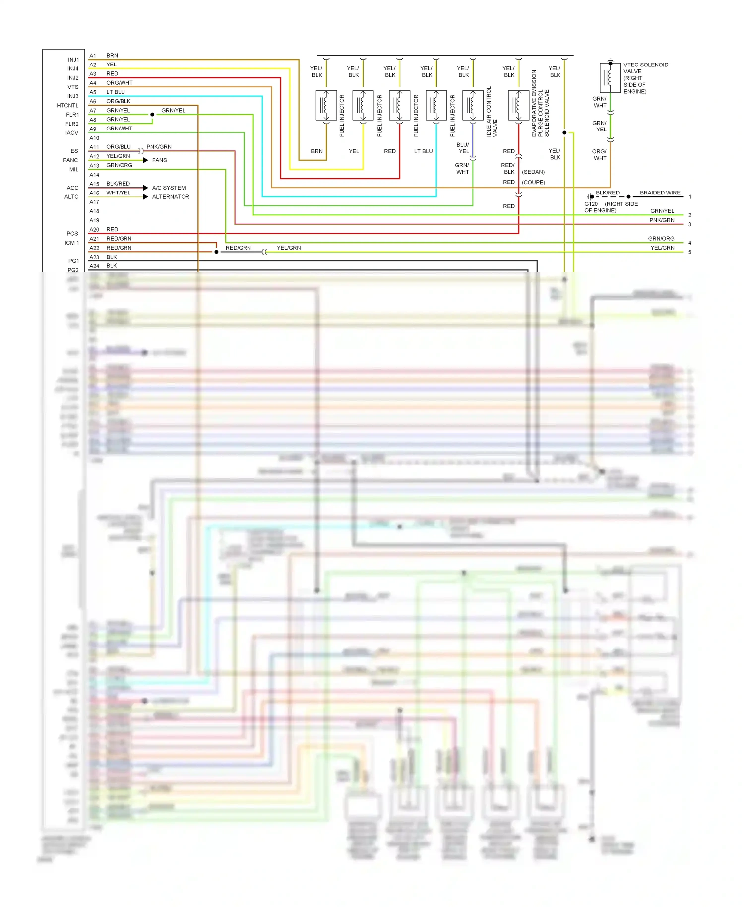 Wiring diagram nca for Honda Civic IV (1987-1996) (9 of 24)