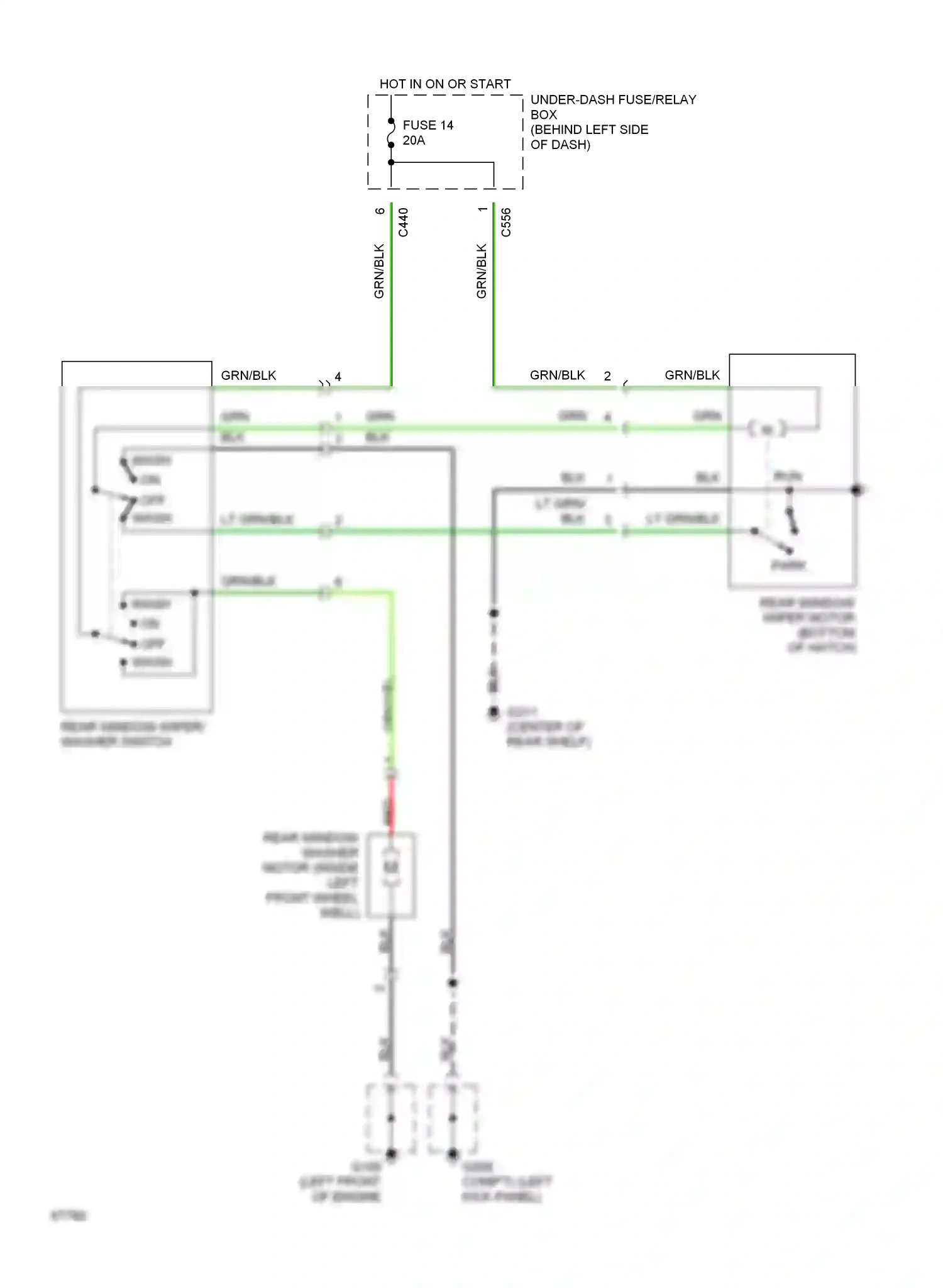 Wiring diagram run for Honda Civic IV (1987-1996) (4 of 10)