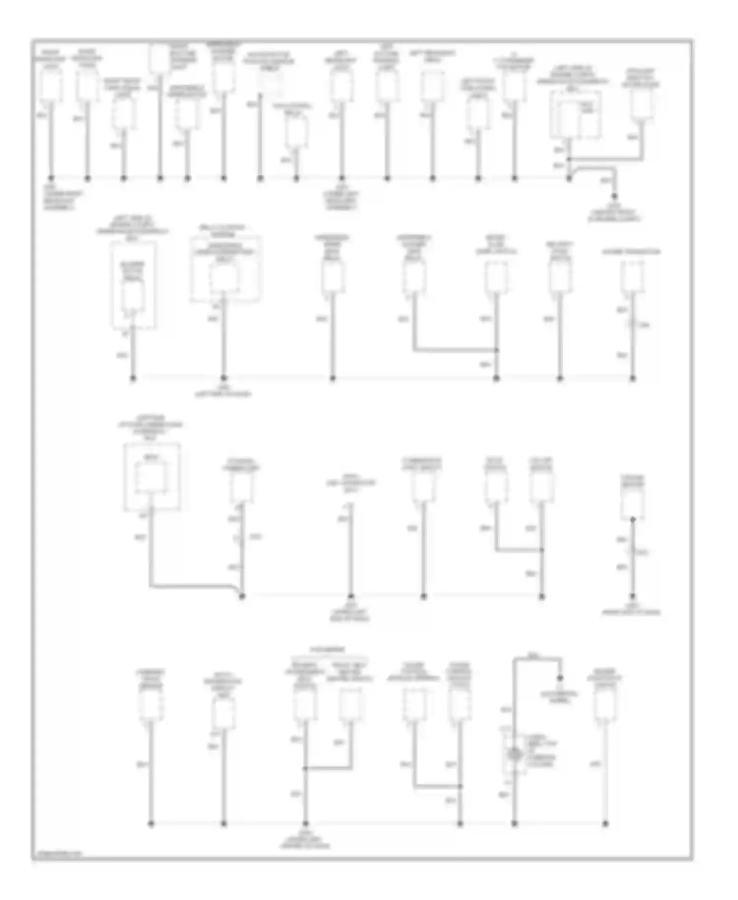 Civic Honda IX facelift (2013-2016): Ground distribution circuit, hybrid (2 of 4)