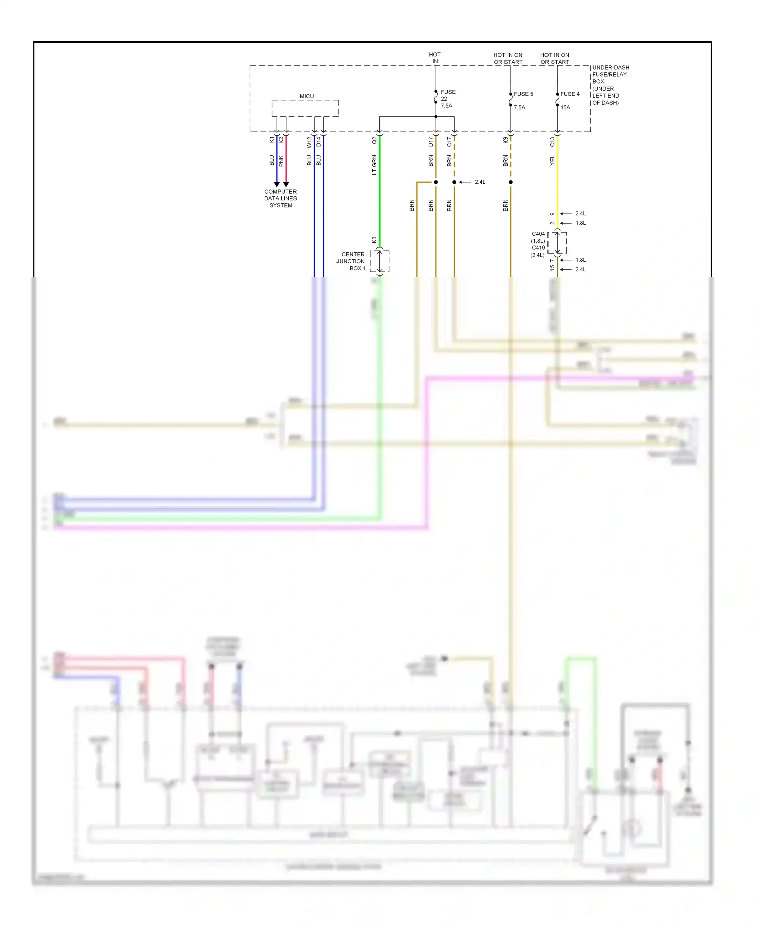 Wiring diagram 2.4l for Honda Civic IX facelift (2013-2016) (9 of 19)