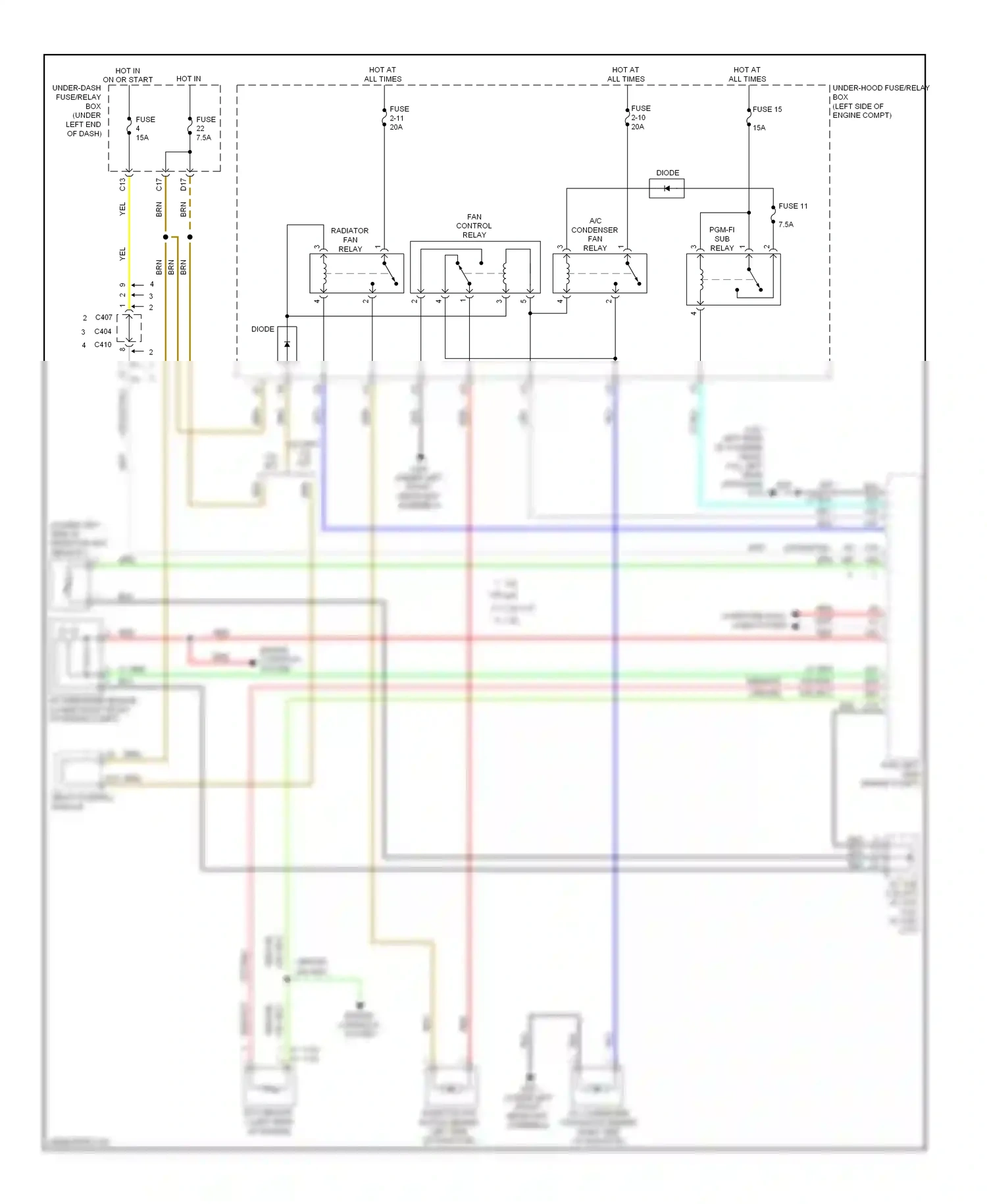 Wiring diagram 2.4l for Honda Civic IX facelift (2013-2016) (1 of 19)