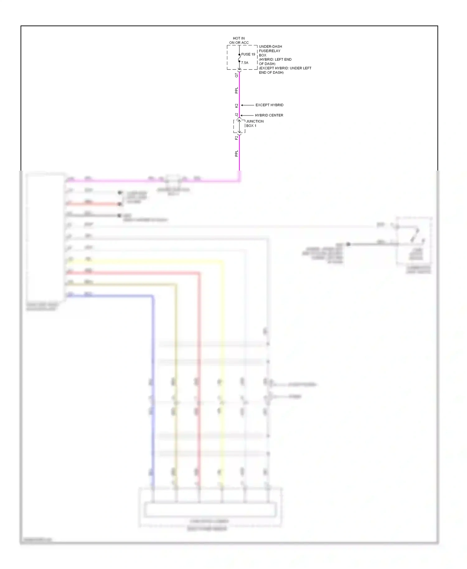 Wiring diagram audio unit/ audio navigation unit for Honda Civic IX facelift (2013-2016) (15 of 25)