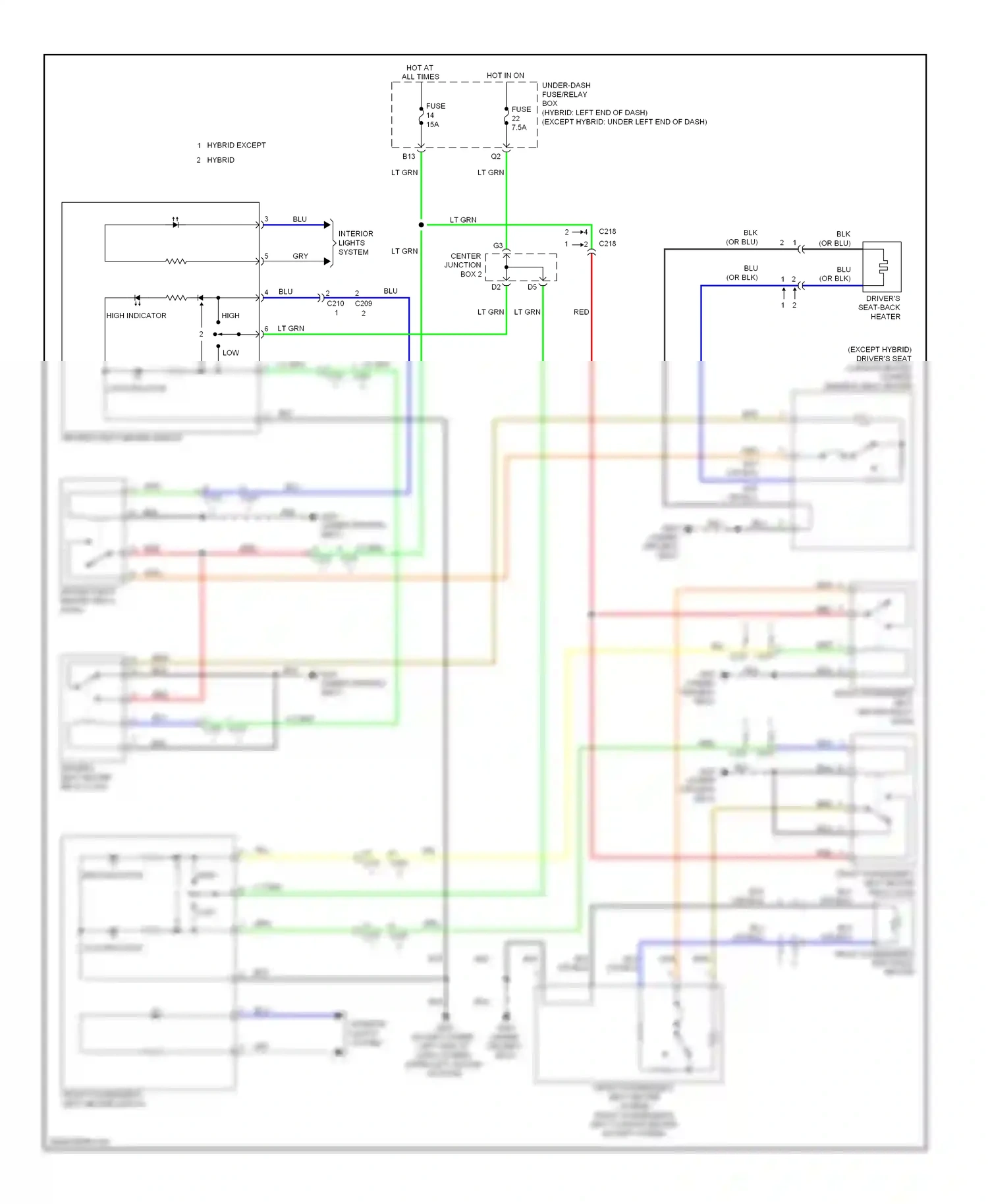 Wiring diagram blk for Honda Civic IX facelift (2013-2016) (132 of 196)
