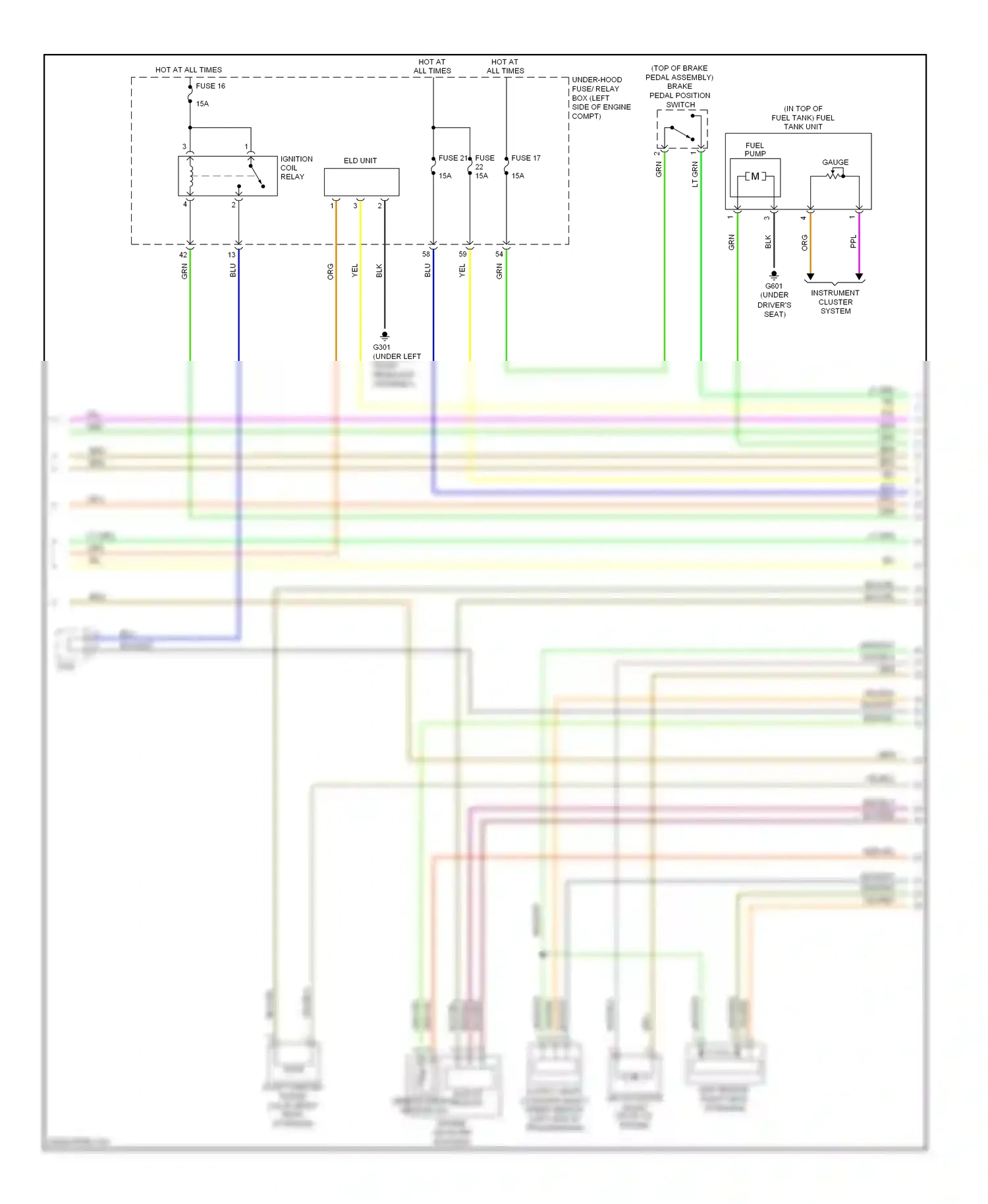 Wiring diagram blk/red for Honda Civic IX facelift (2013-2016) (3 of 4)