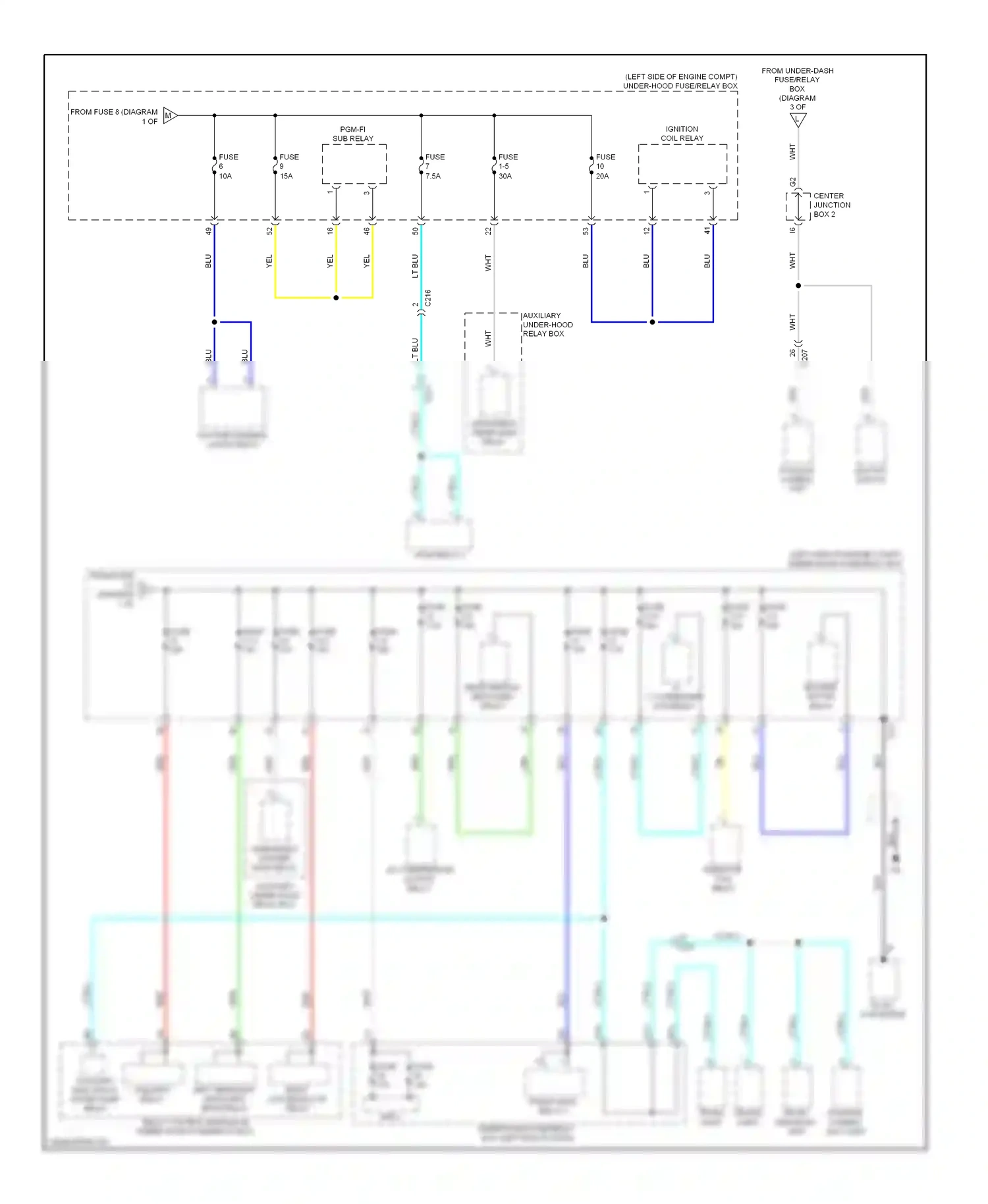Wiring diagram blu for Honda Civic IX facelift (2013-2016) (114 of 181)