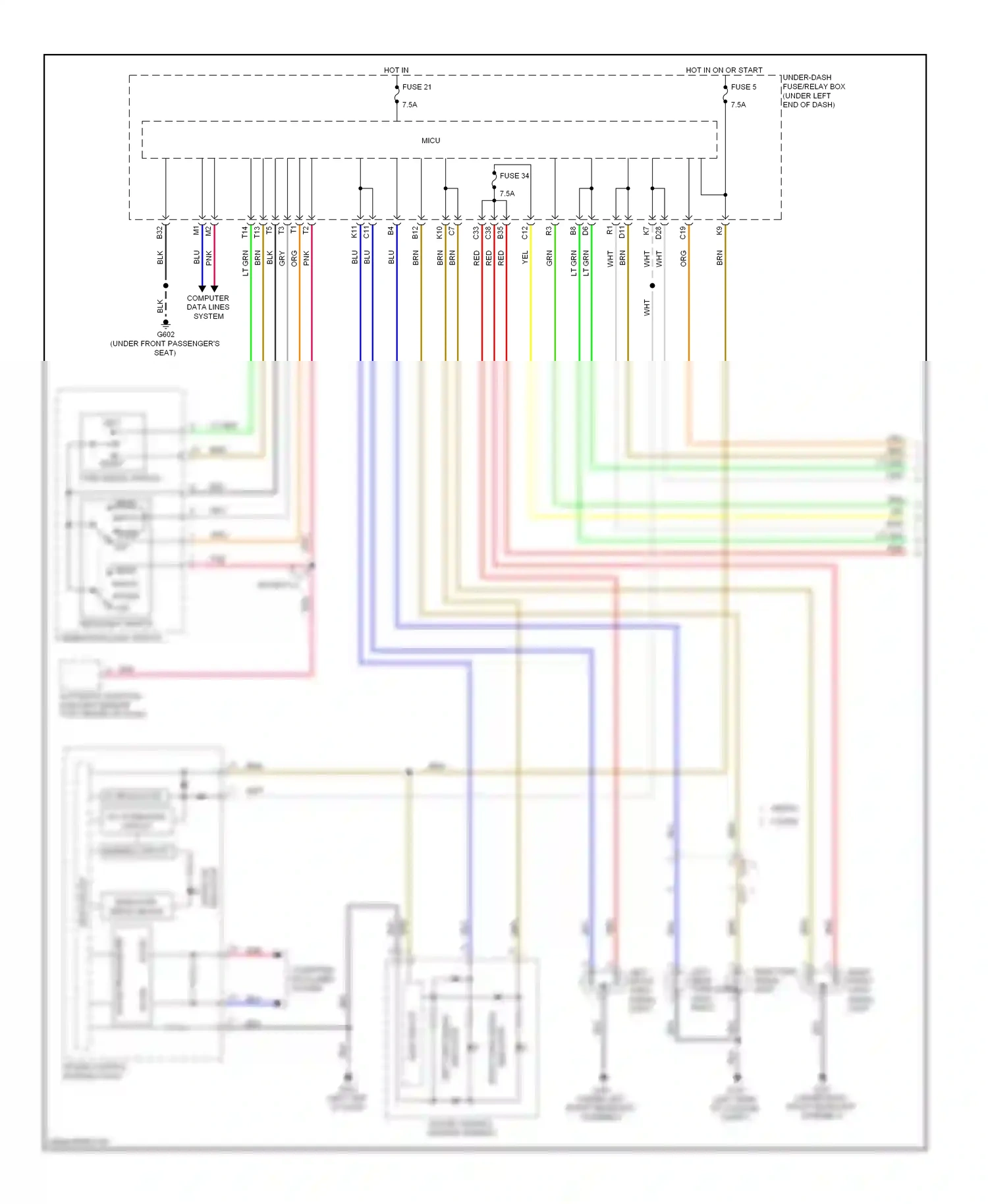 Wiring diagram blu for Honda Civic IX facelift (2013-2016) (61 of 181)