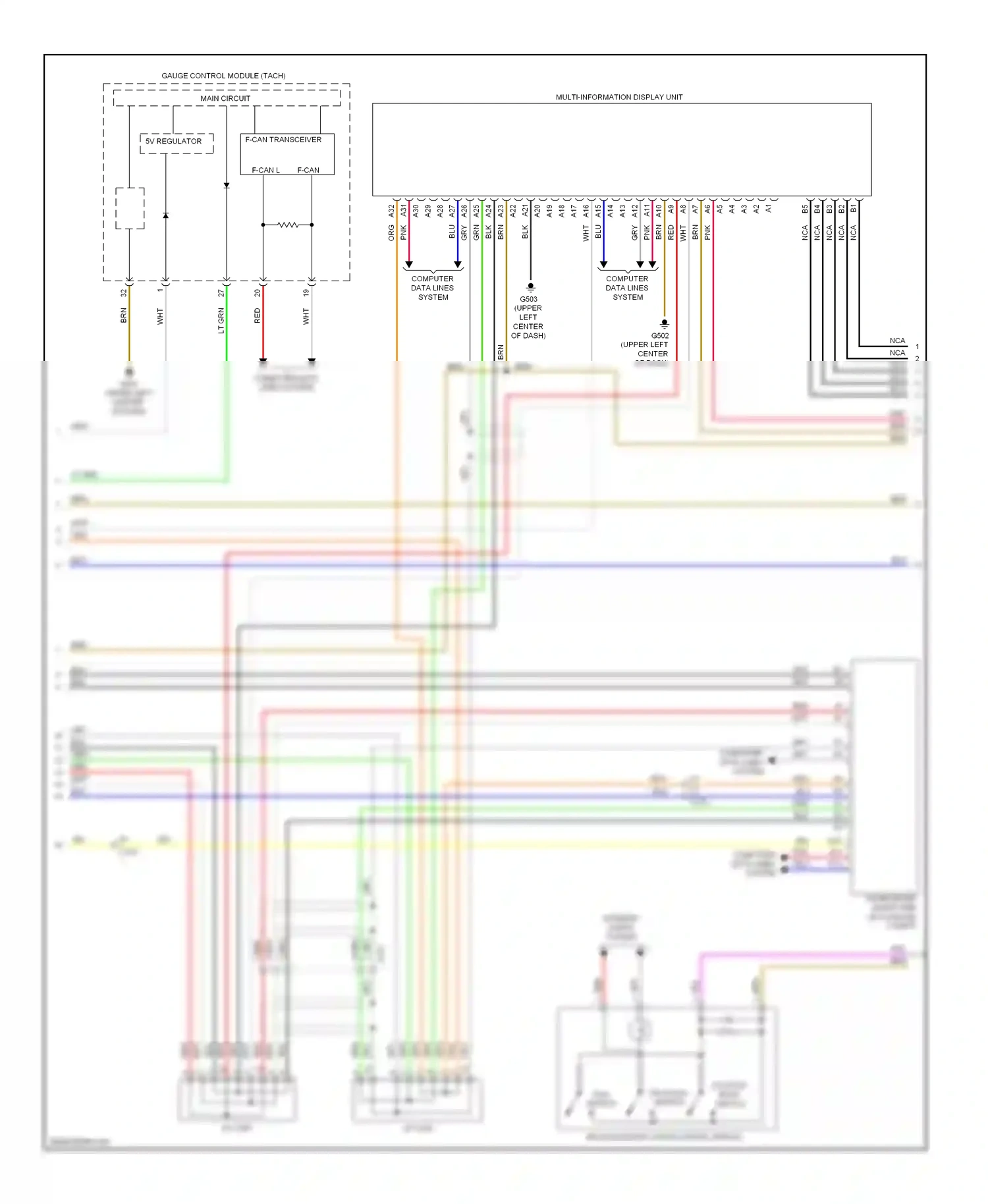 Wiring diagram blu for Honda Civic IX facelift (2013-2016) (143 of 181)