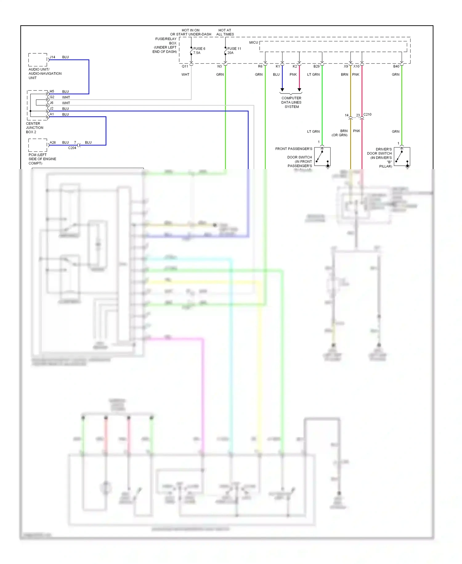 Wiring diagram brn for Honda Civic IX facelift (2013-2016) (138 of 188)