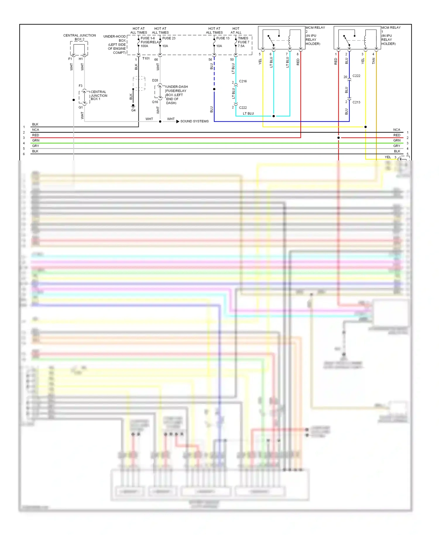 Wiring diagram central junction box 2 for Honda Civic IX facelift (2013-2016) (1 of 1)