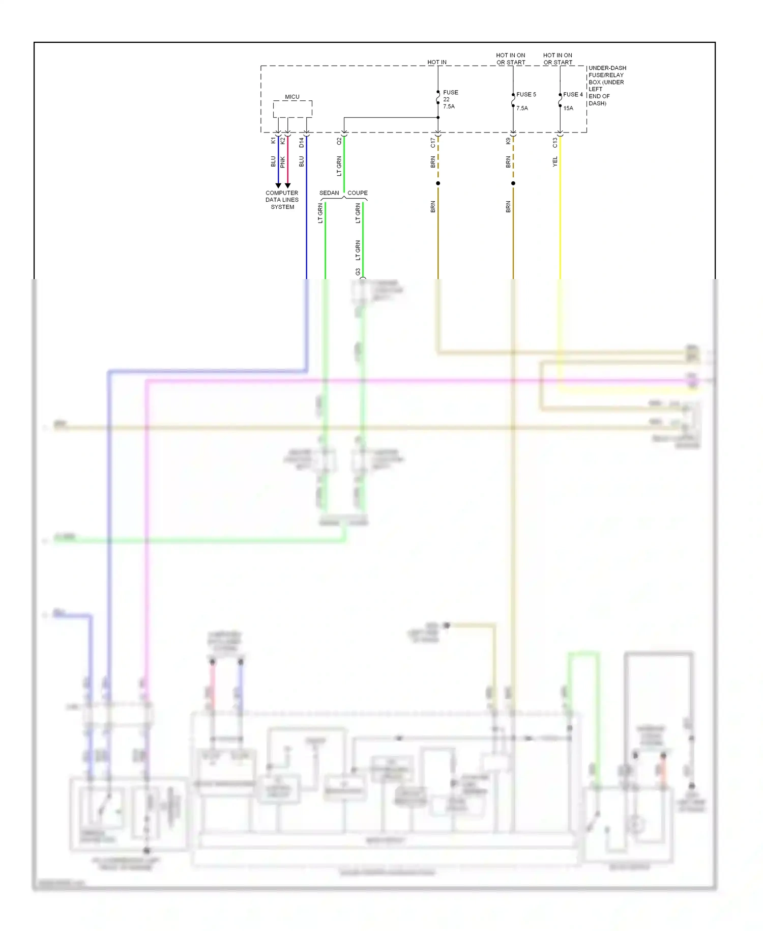 Wiring diagram compressor) for Honda Civic IX facelift (2013-2016) (1 of 3)