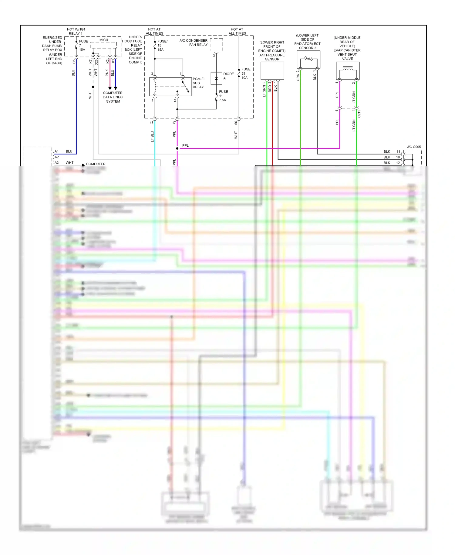 Wiring diagram computer data lines system for Honda Civic IX facelift (2013-2016) (35 of 116)