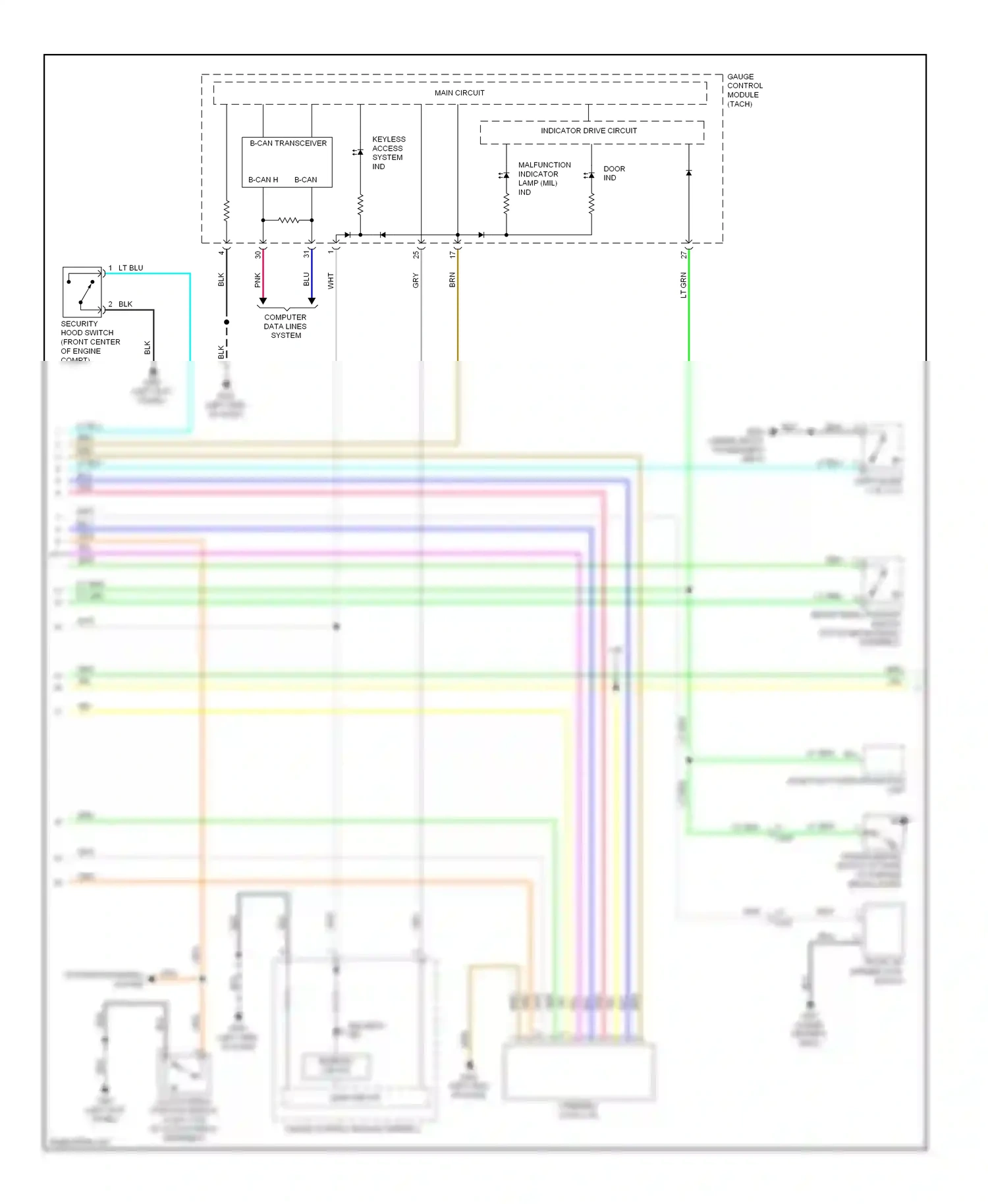 Wiring diagram computer data lines system for Honda Civic IX facelift (2013-2016) (16 of 116)