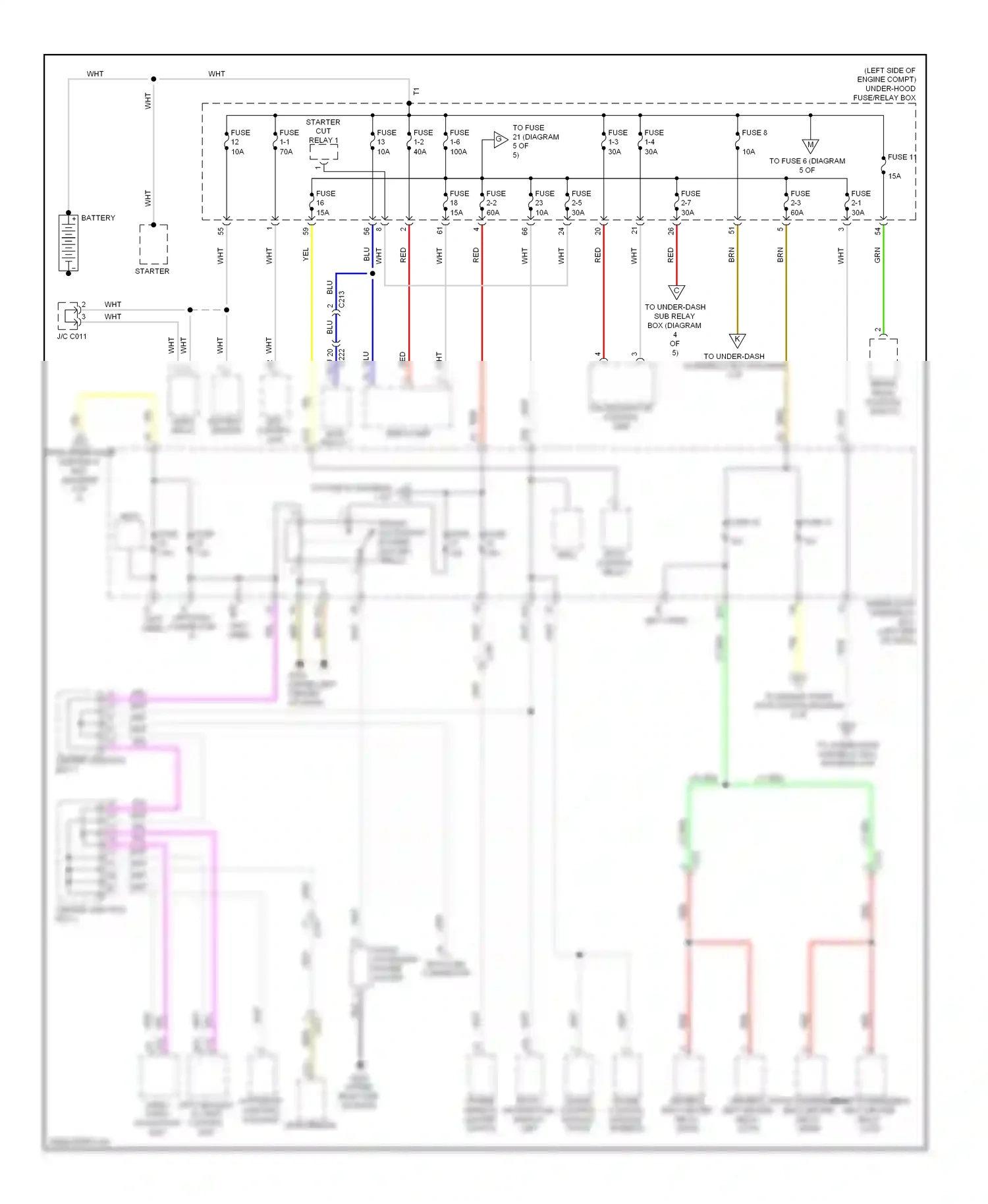 Wiring diagram fuse 2-3 for Honda Civic IX facelift (2013-2016) (3 of 3)