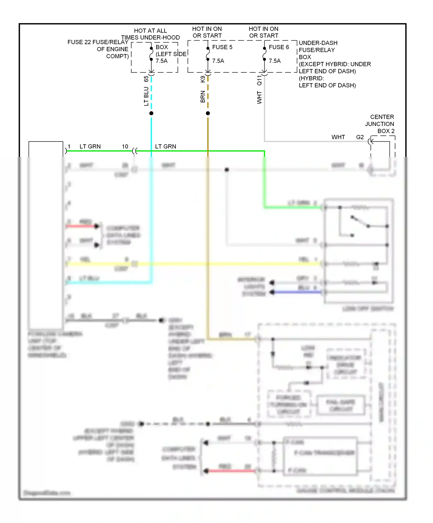 Wiring diagram fuse 5 for Honda Civic IX facelift (2013-2016) (20 of 35)