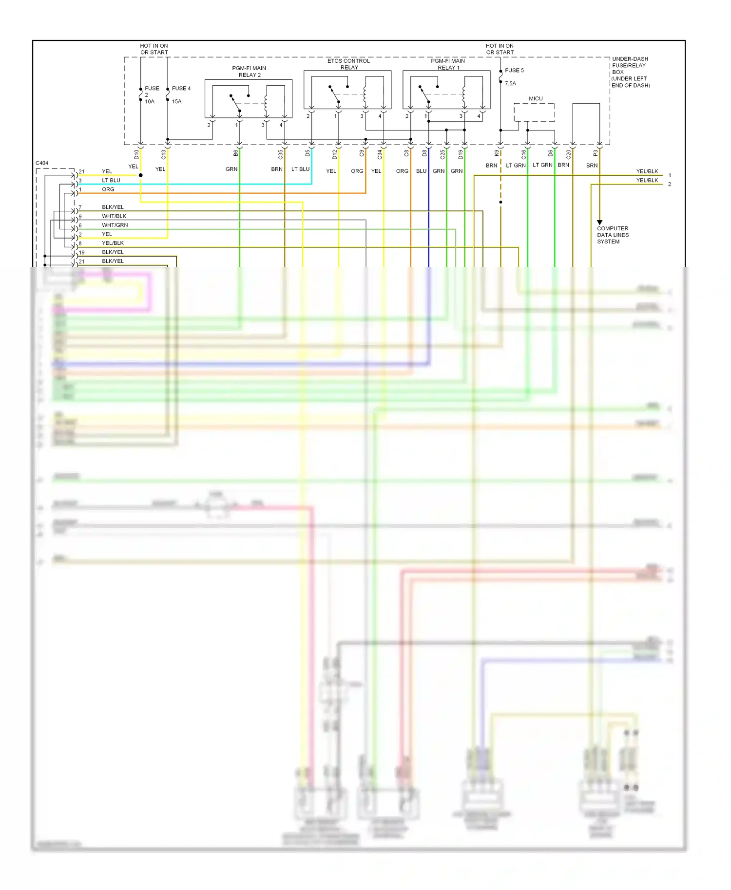 Wiring diagram fuse 5 for Honda Civic IX facelift (2013-2016) (9 of 35)