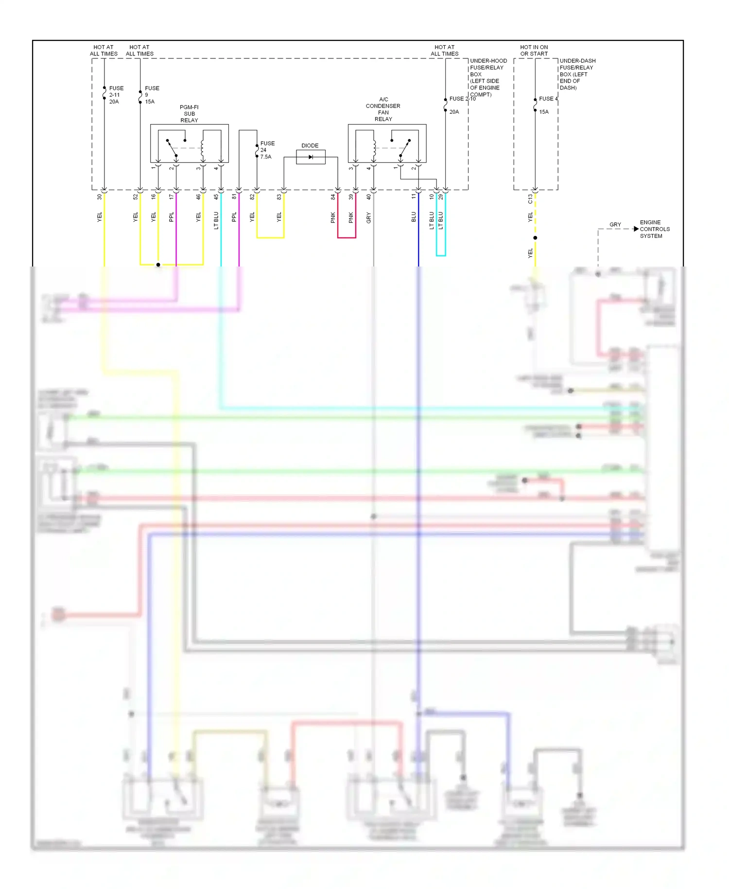 Wiring diagram gry for Honda Civic IX facelift (2013-2016) (7 of 158)