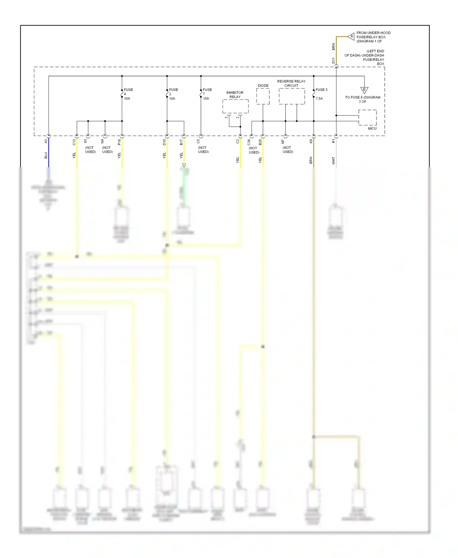 Wiring diagram hazard warning switch for Honda Civic IX facelift (2013-2016) (7 of 7)
