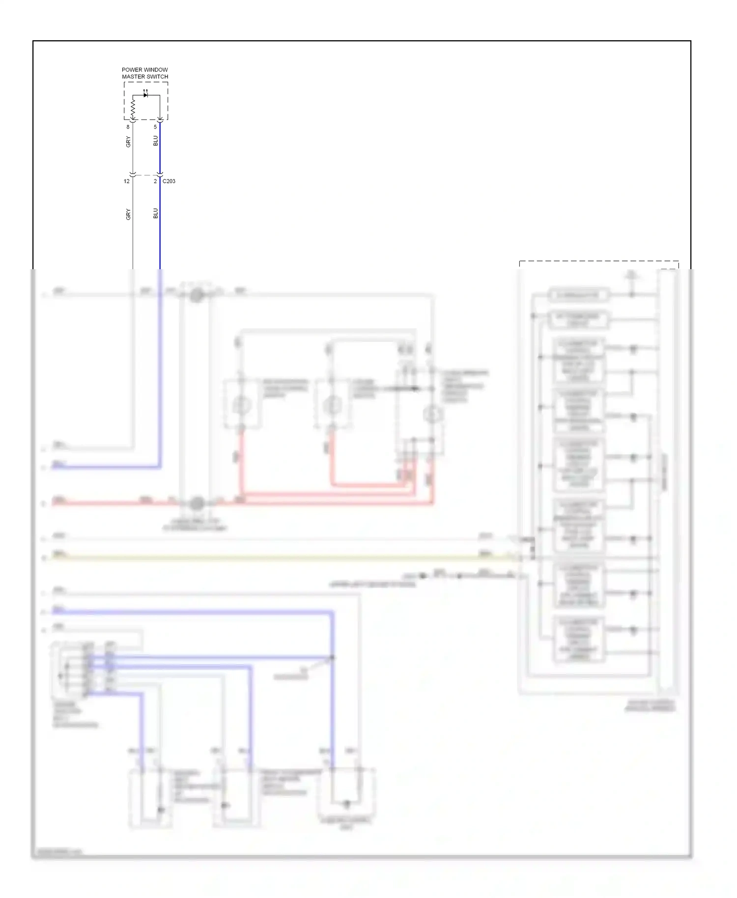 Wiring diagram hfl- navigation voice control switch for Honda Civic IX facelift (2013-2016) (2 of 3)