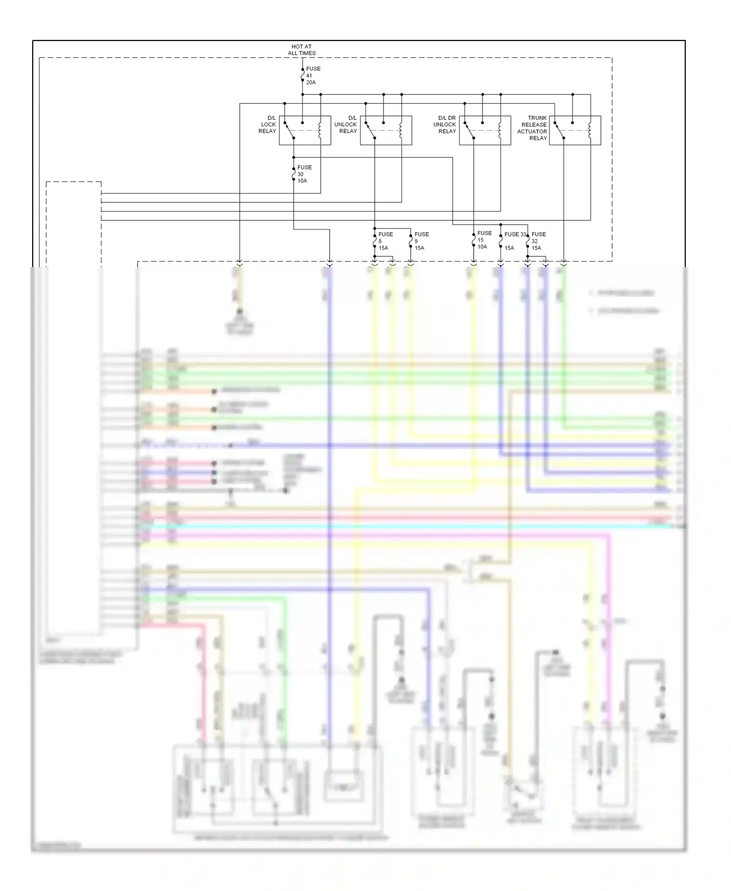 Wiring diagram horns system for Honda Civic IX facelift (2013-2016) (3 of 4)