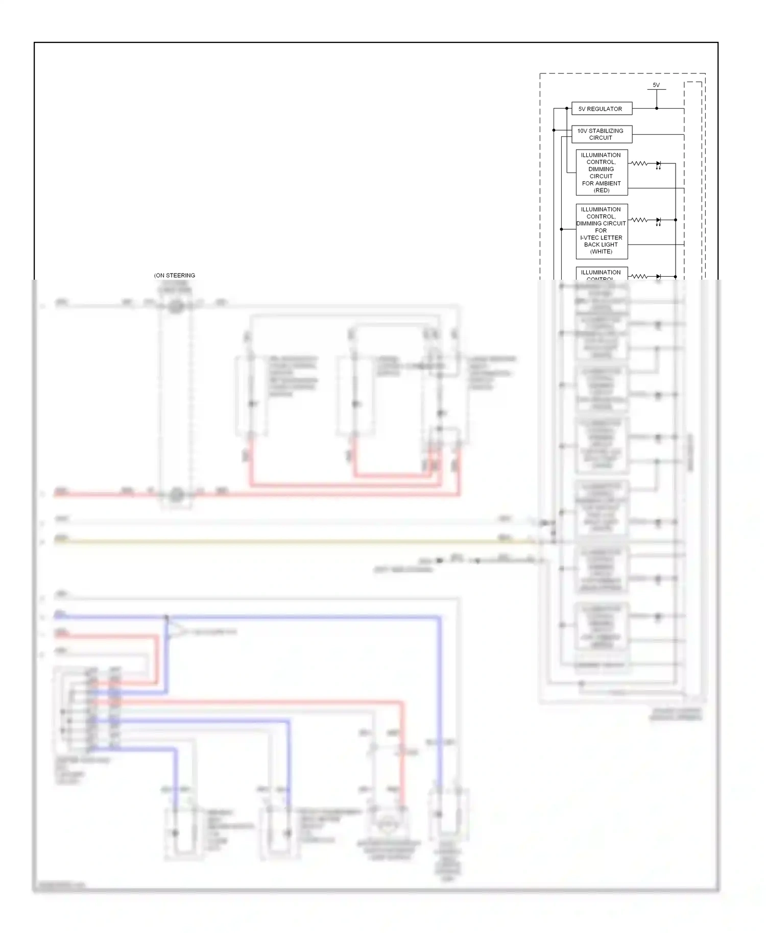 Wiring diagram hvac control unit/ climate control unit for Honda Civic IX facelift (2013-2016) (2 of 5)