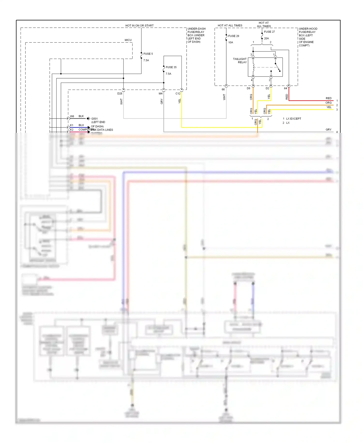 Wiring diagram indicator drive circuit for Honda Civic IX facelift (2013-2016) (16 of 29)