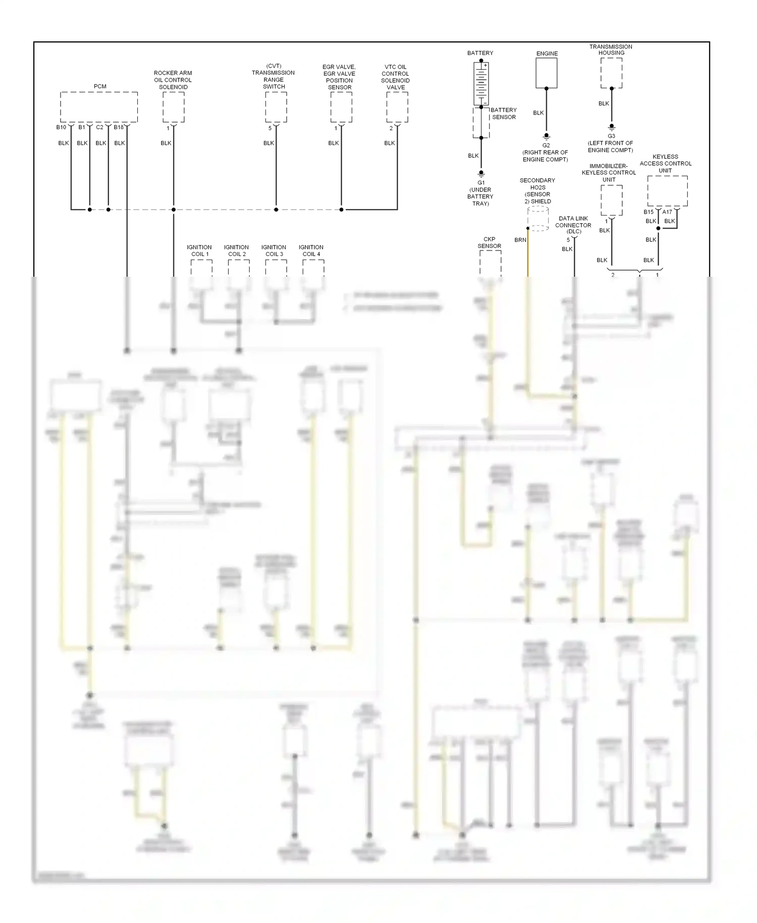 Wiring diagram keyless access control unit for Honda Civic IX facelift (2013-2016) (6 of 27)