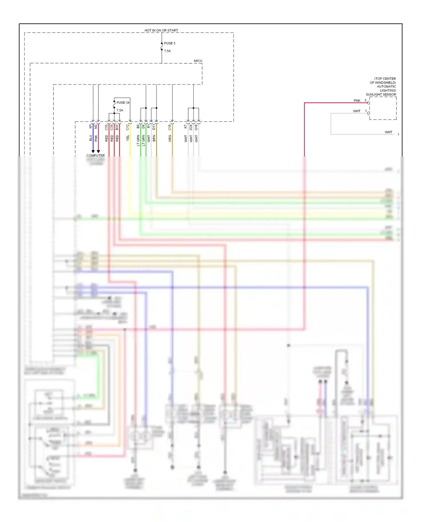 Wiring diagram main circuit for Honda Civic IX facelift (2013-2016) (15 of 53)