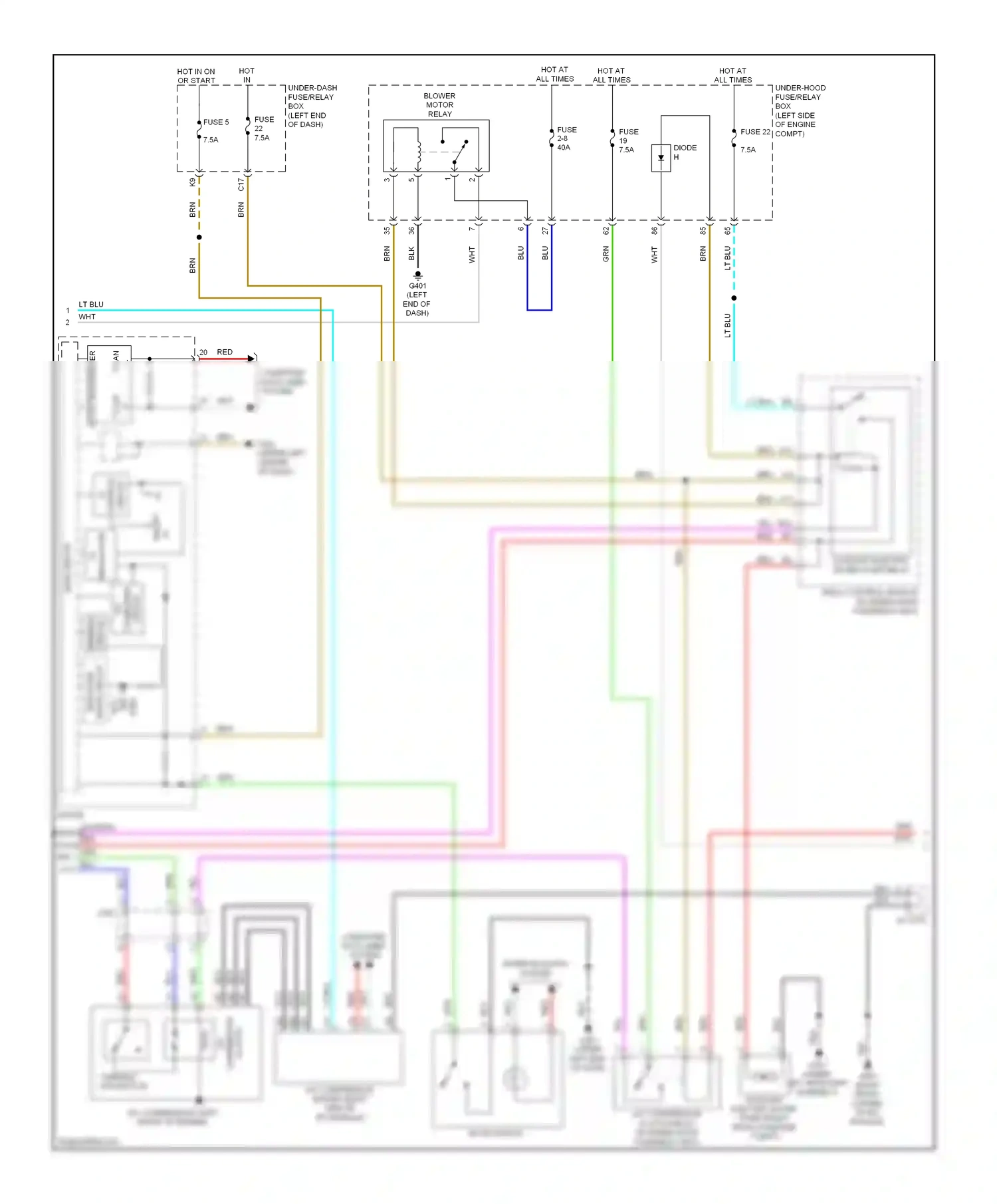 Wiring diagram main circuit for Honda Civic IX facelift (2013-2016) (5 of 53)