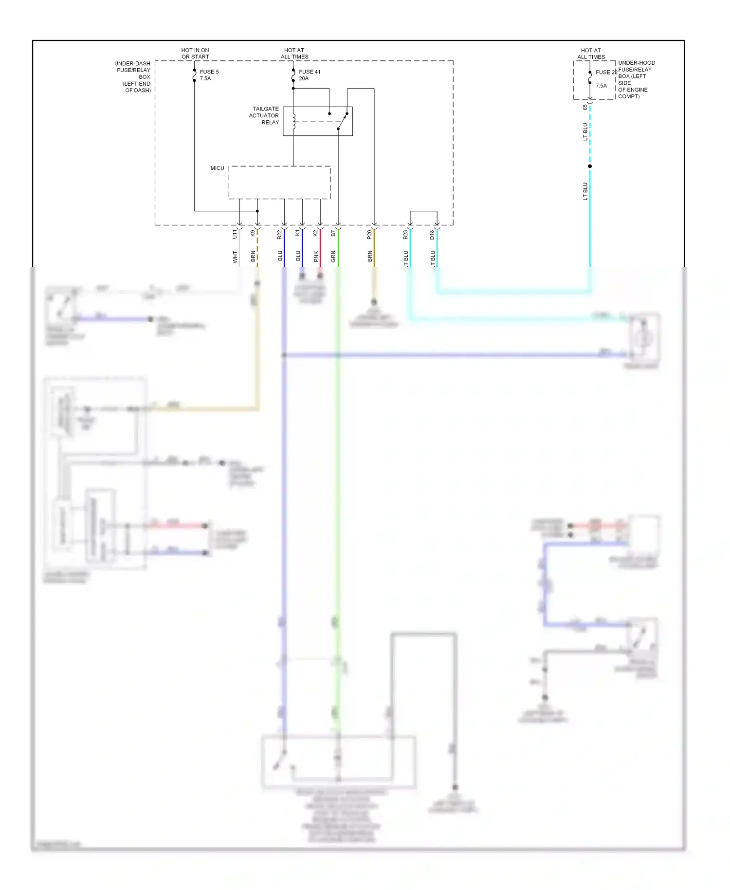 Wiring diagram main circuit for Honda Civic IX facelift (2013-2016) (48 of 53)